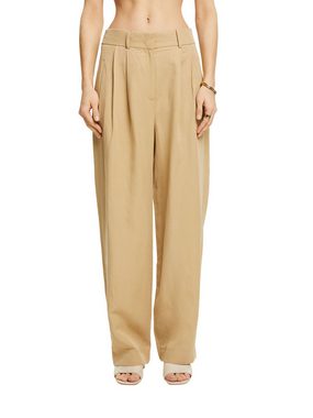 Esprit Stoffhose Twill-Hose mit weitem Bein