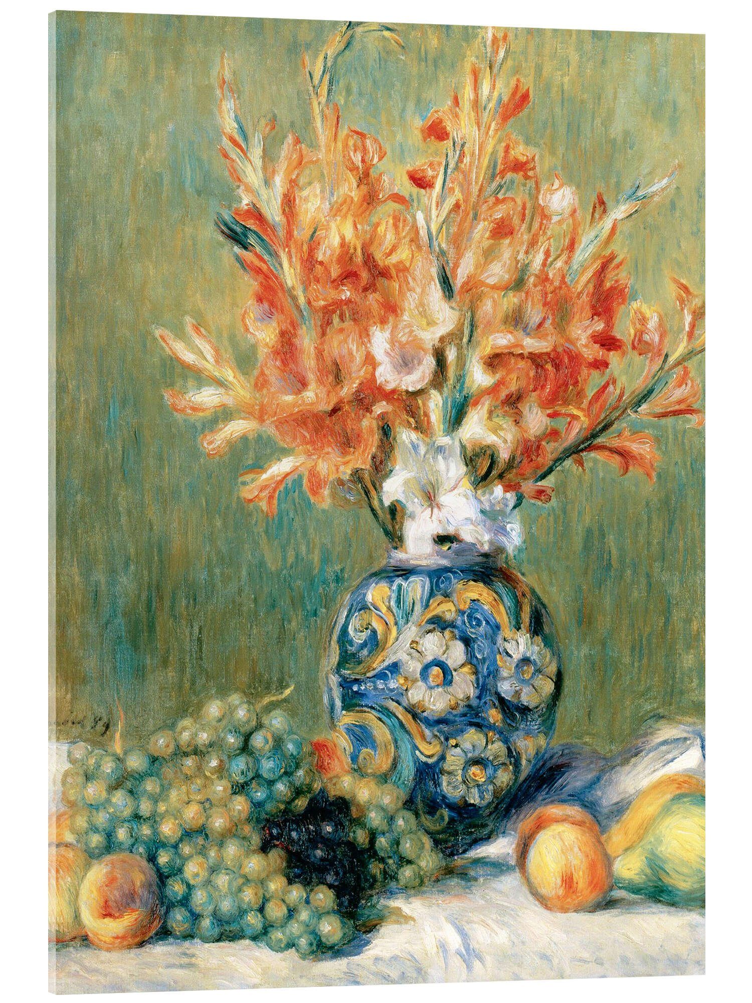 Posterlounge Acrylglasbild Pierre-Auguste Renoir, Stillleben mit Obst und Blumen, Malerei