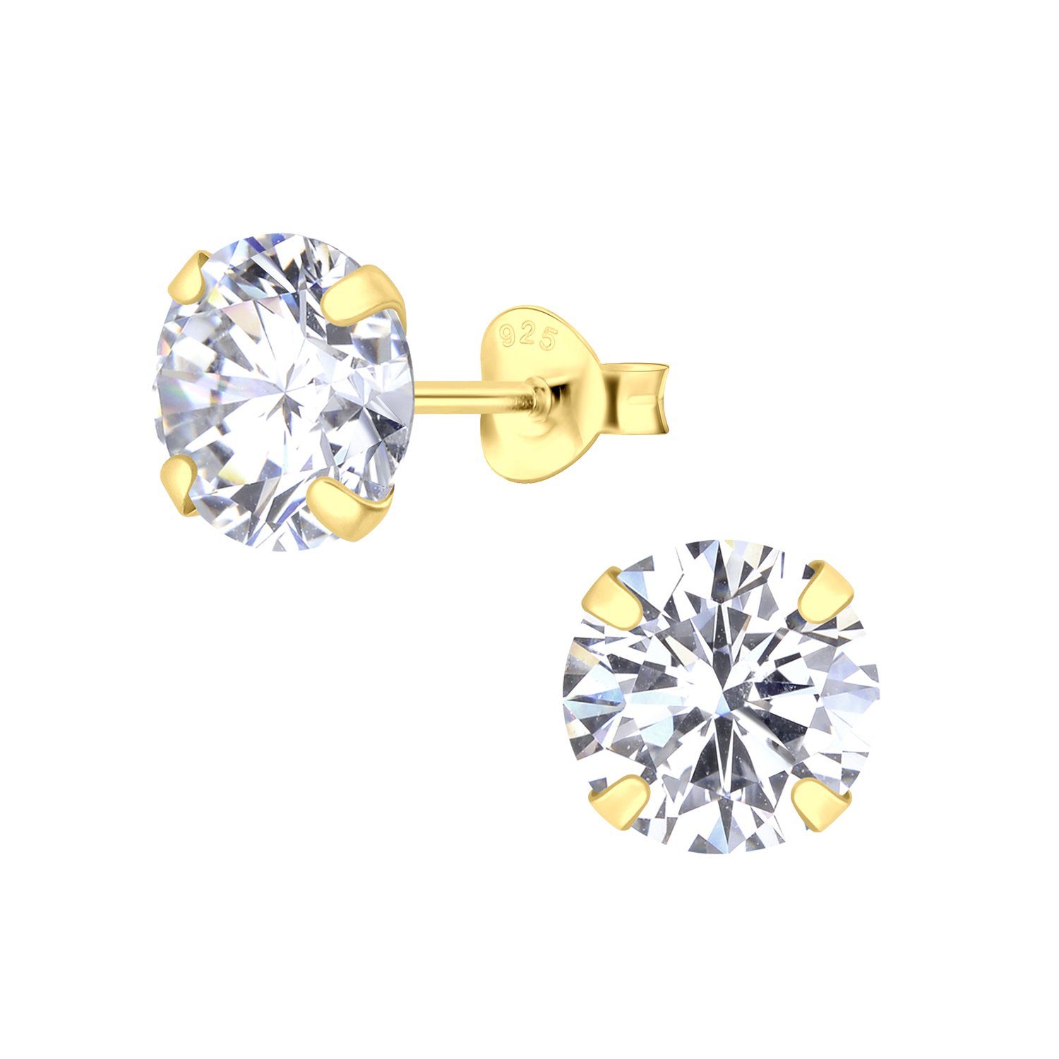 ALEXANDER YORK Ohrstecker-Set 4, 6, 8 mm in Gold, 6-tlg., 925 Sterling Silb günstig online kaufen