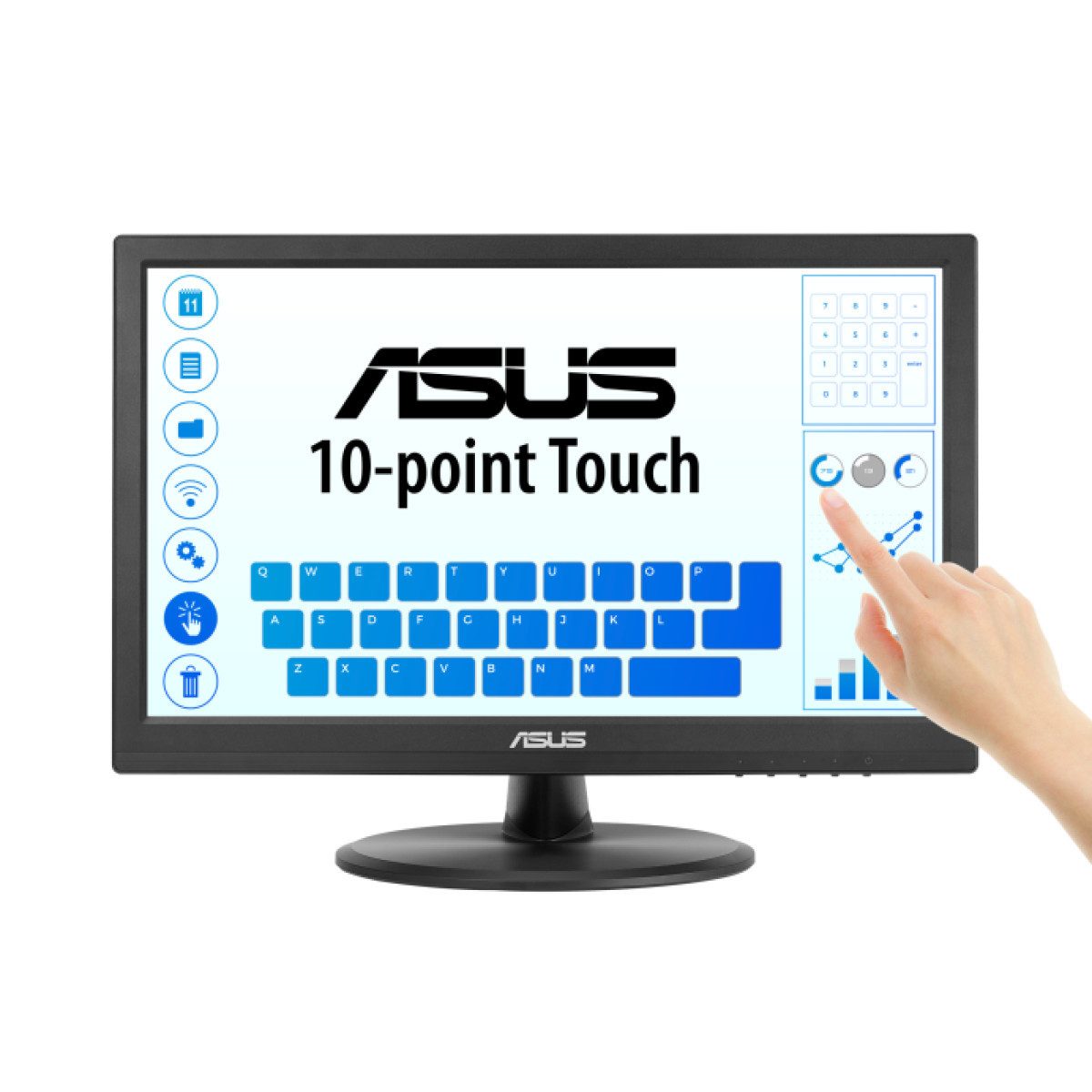 Asus Touch VT169HE LCD-Monitor (39.6 cm/15.6 ", 5 ms Reaktionszeit, 60 Hz, LED)