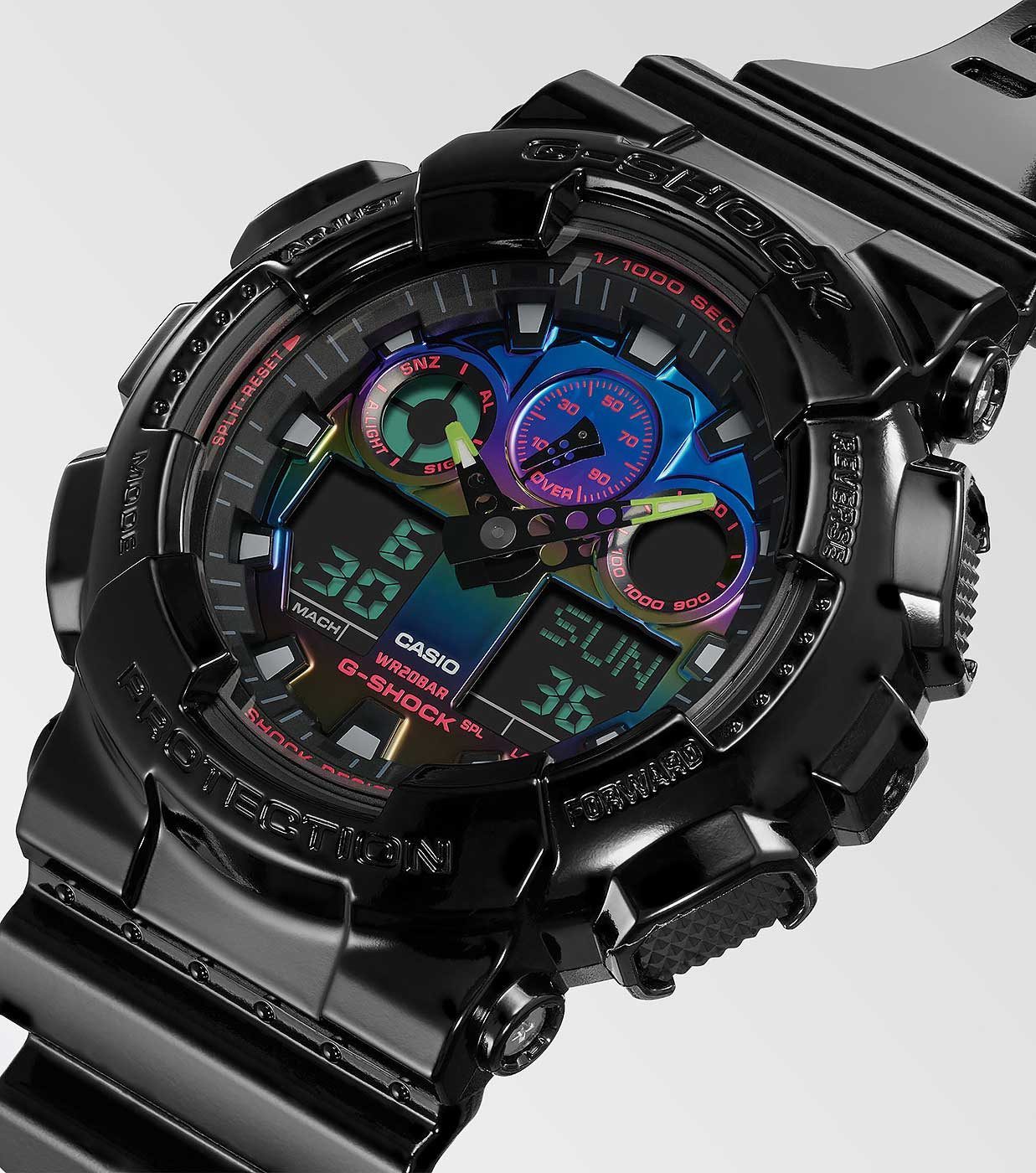 CASIO Quarzuhr Herrenuhr - Casio Modell: GA-100RGB-1AER