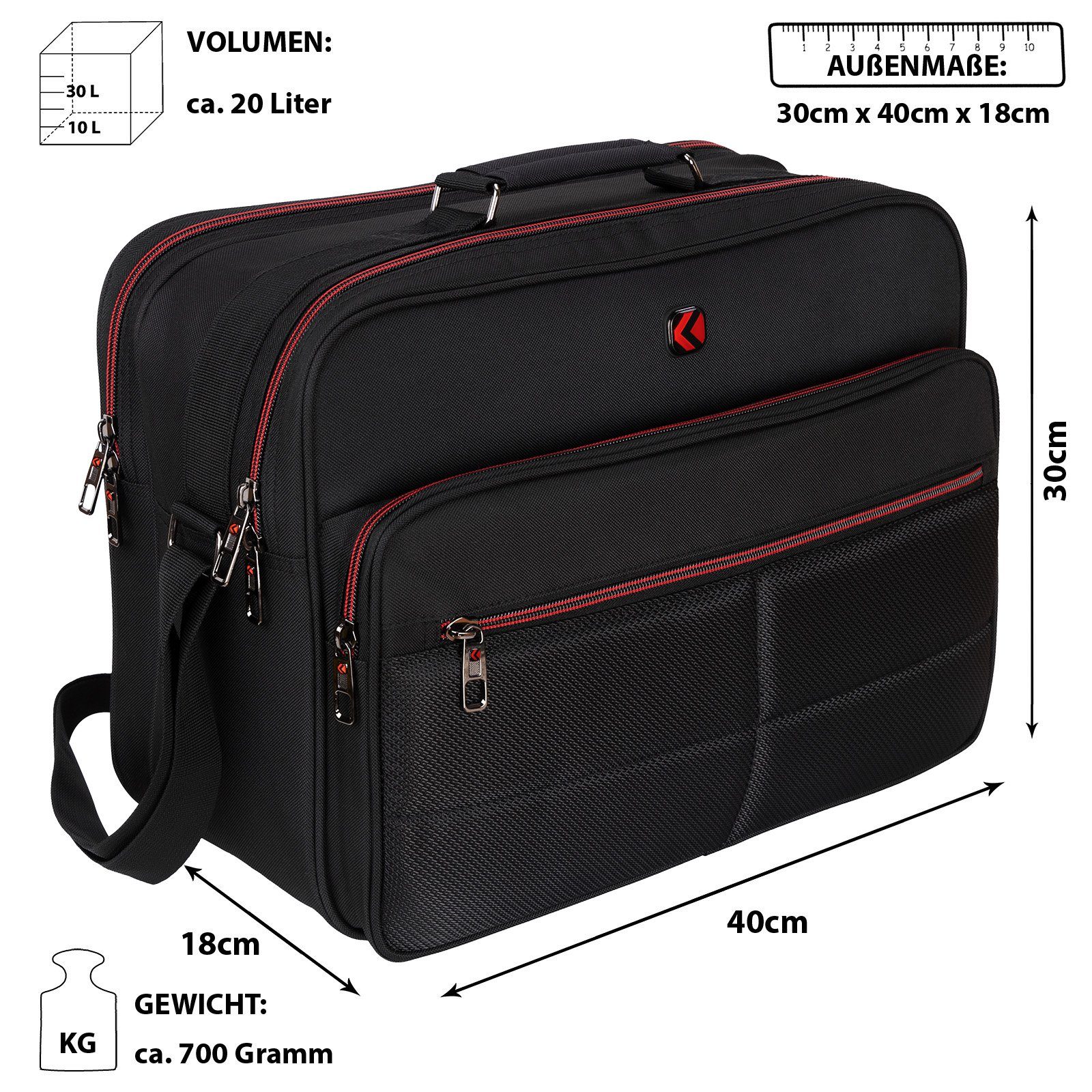 EAAKIE Umhängetasche Arbeitstasche Umhängetasche Messenger Flugbegleiter günstig online kaufen