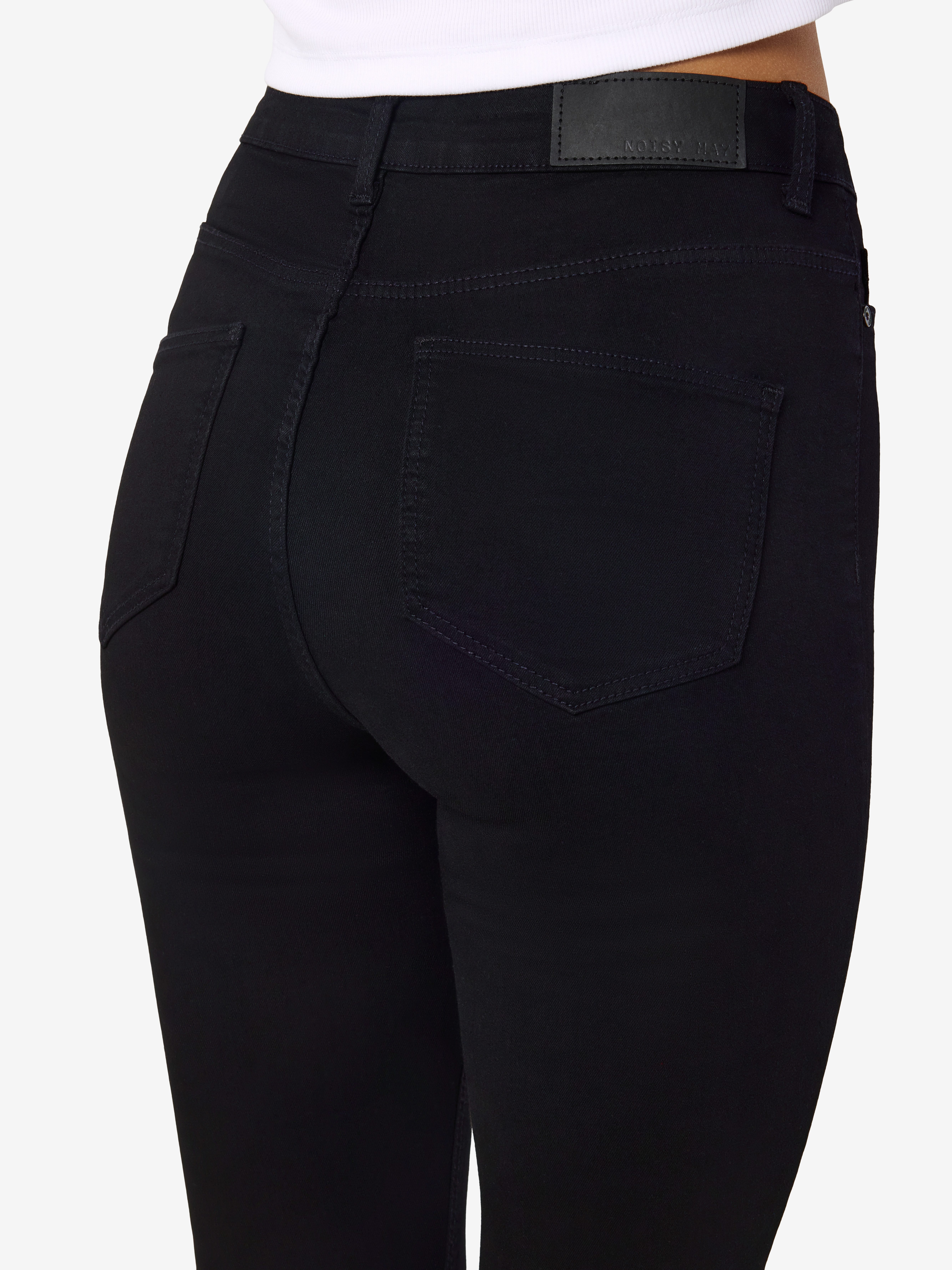 Noisy may Skinny-fit-Jeans NMCALLIE HW SKINNY BLACK JEANS NOOS