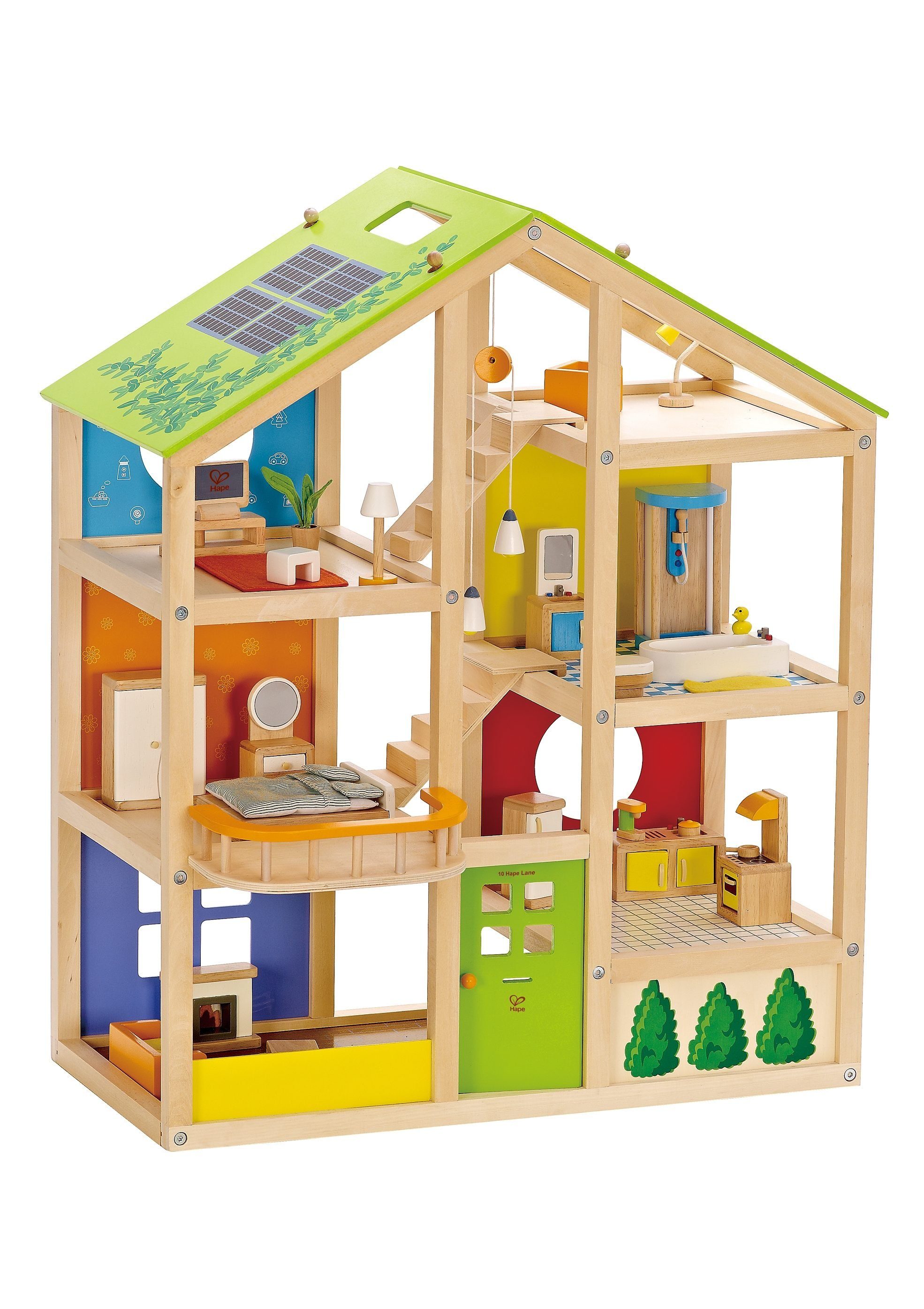 Hape Puppenhaus Vierjahreszeiten, inkl. Puppenmöbel günstig online kaufen