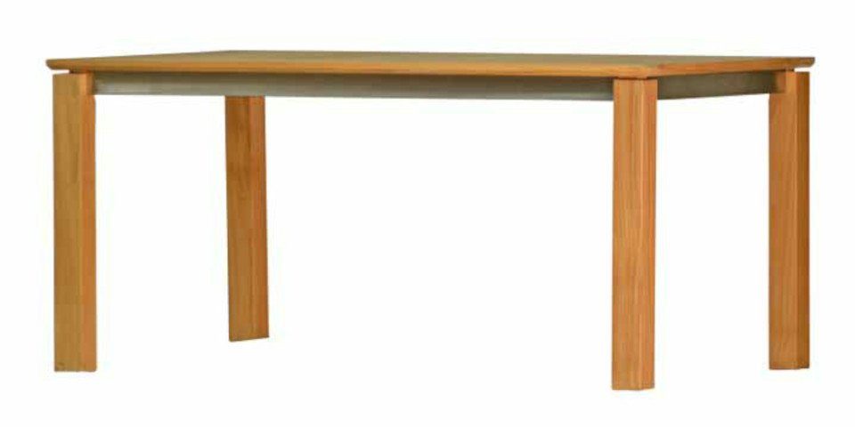 Kai Wiechmann Gartentisch Premium Teaktisch mit Edelstahlzarge 165 x 90 cm als moderner Esstisch, wetterfester & unbehandelter Teak Edelstahl Tisch