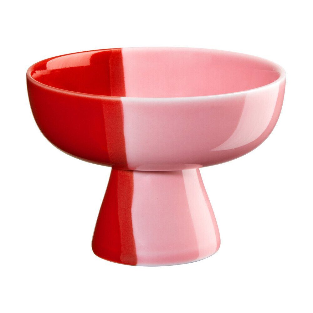 ASA SELECTION Schale Schale auf Fuß 11 cm Joy Strawberry Smoothie, Porzellan, (1-tlg), Schale auf Fuß, Ø11cm, Porzellan, mehrfarbig