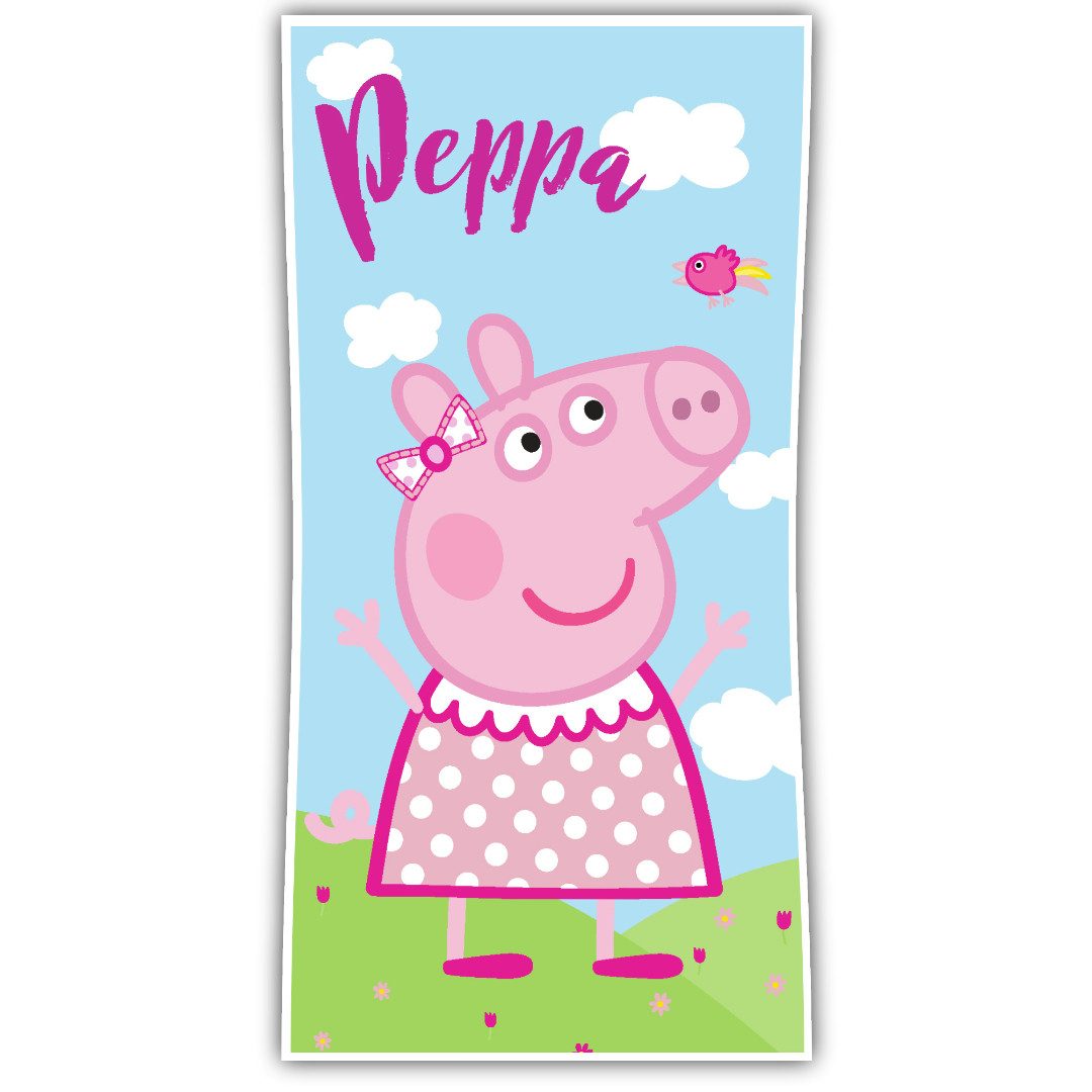 Peppa Pig Strandtuch Peppa Wutz Pig Kinder Mikrofaser Badetuch XL 70x140