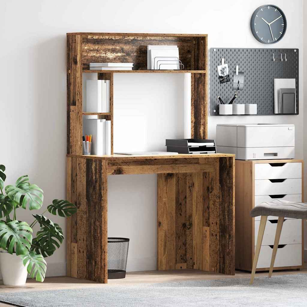 vidaXL Schreibtisch Schreibtisch Altholz 91 x 50 x 149 cm Holzwerkstoff (1-St)