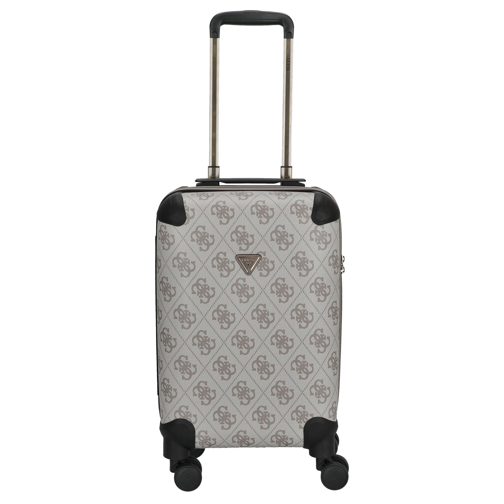 Guess Handgepäck-Trolley Berta 18 IN - 4-Rollen-Kabinentrolley 53 cm (dark taupe logo), 4 Rollen Rollen