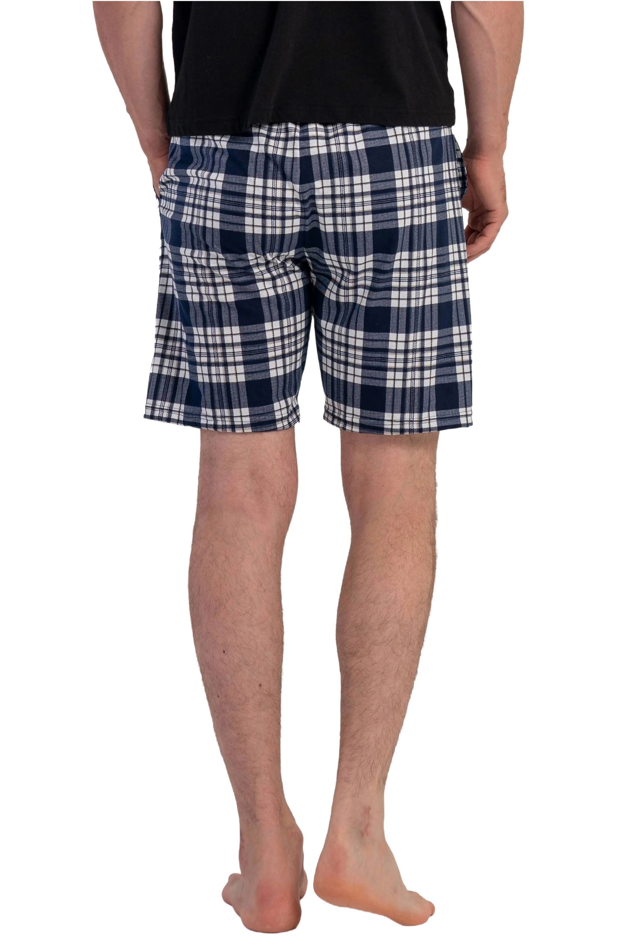 Vienetta Pyjamashorts Man (1-tlg., 1-teilig) Herren Schlafhose kurz Shorts Relaxhose Homewearhose Baumwolle