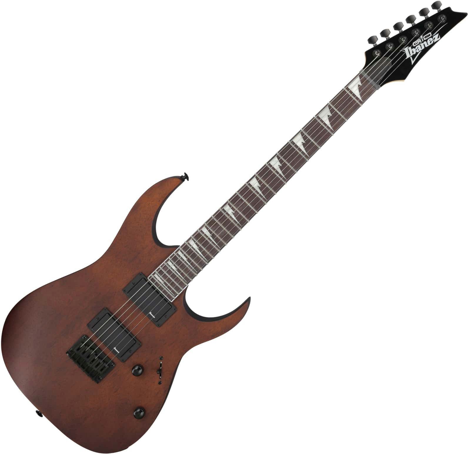 Ibanez E-Gitarre GRG121DX-WNF E-Gitarre Walnut Flat - mit 2 Humbuckern, GRG GIO Serie