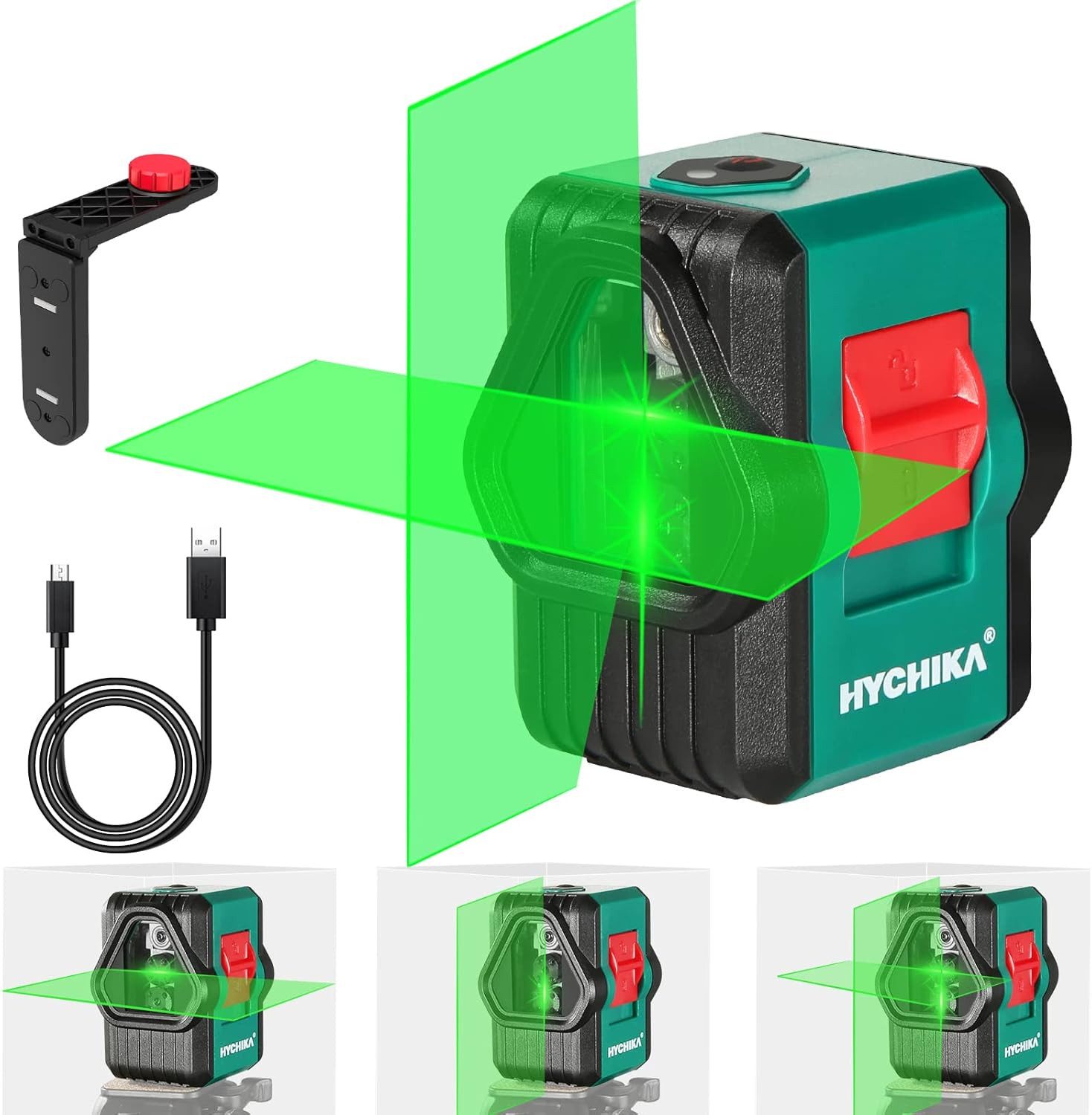 HYCHIKA BETTER TOOLS FOR BETTER LIFE Nivelliergerät Laser Level, HYCHIKA 45M Green Lazer Levels Self-Leveling