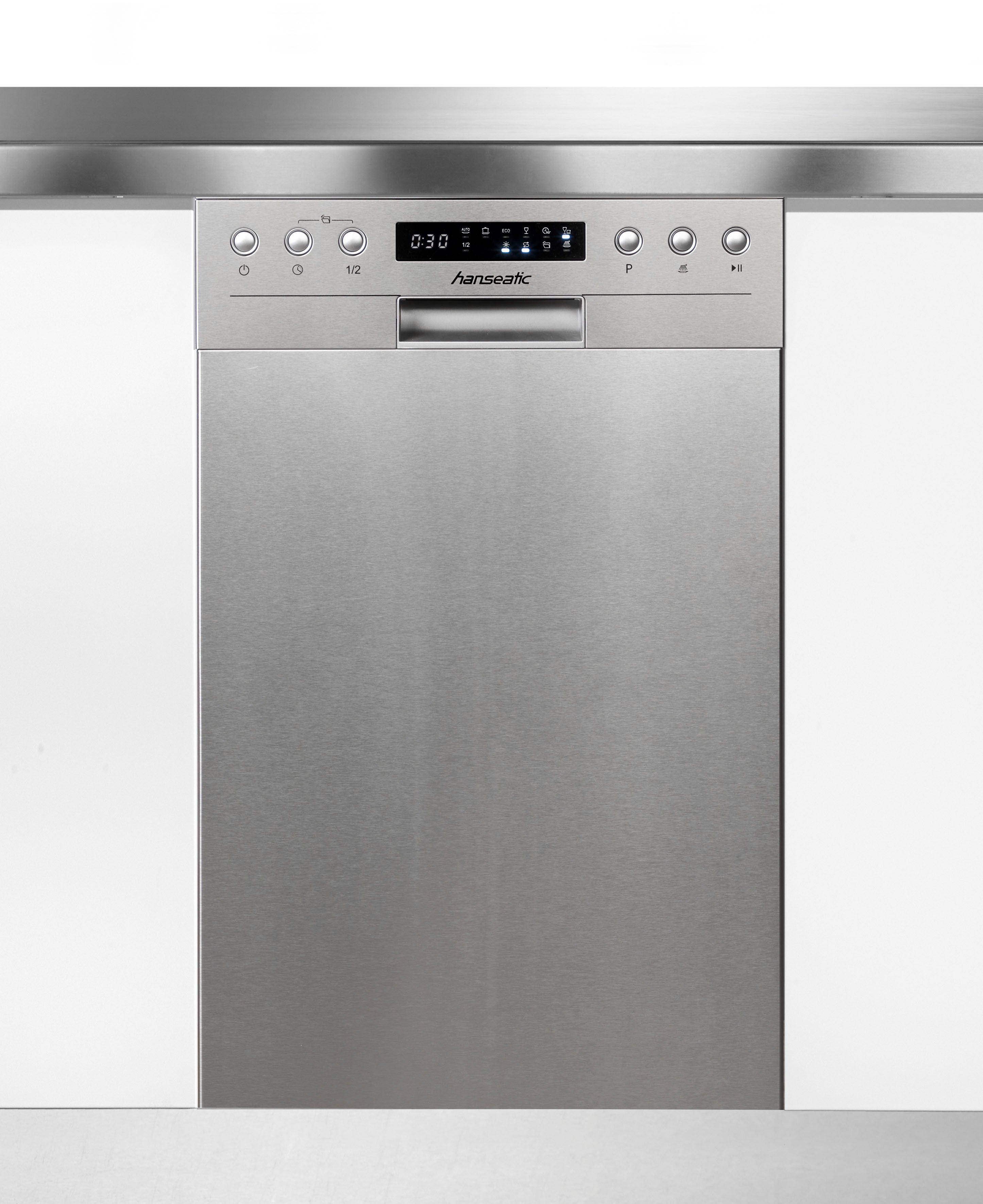 Hanseatic Unterbaugeschirrspüler HGU4582D97710DI, 10 Maßgedecke, mit automatischer Türöffnung, mit 6 Programmen, mit Startzeitvorwahl