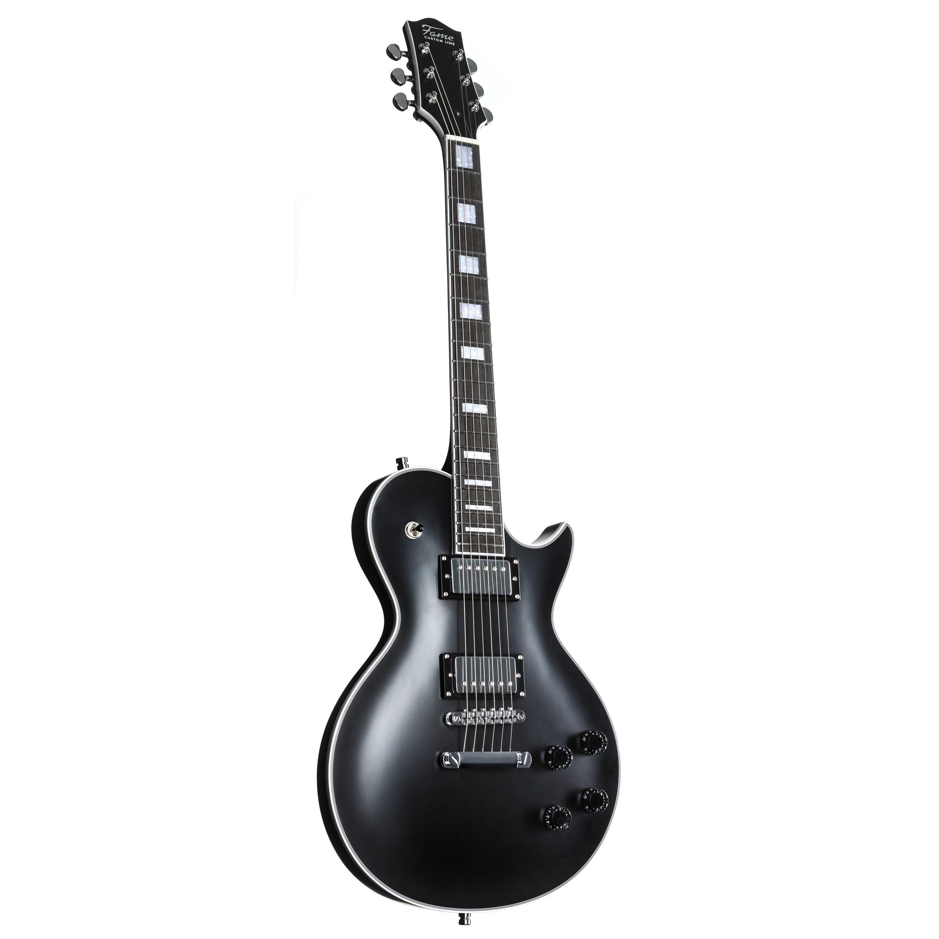 FAME E-Gitarre, E-Gitarren, Single Cut Modelle, Custom LP RW Deep Black - Single Cut E-Gitarre