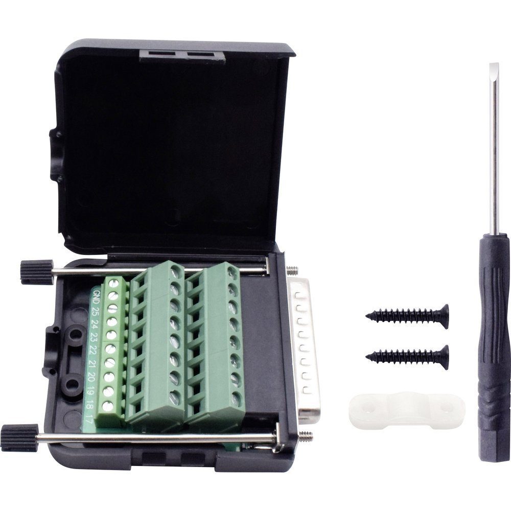 TRU COMPONENTS T1904C102 D-SUB Stiftleisten-Set Polzahl: 25 Schraube Elektro-Kabel