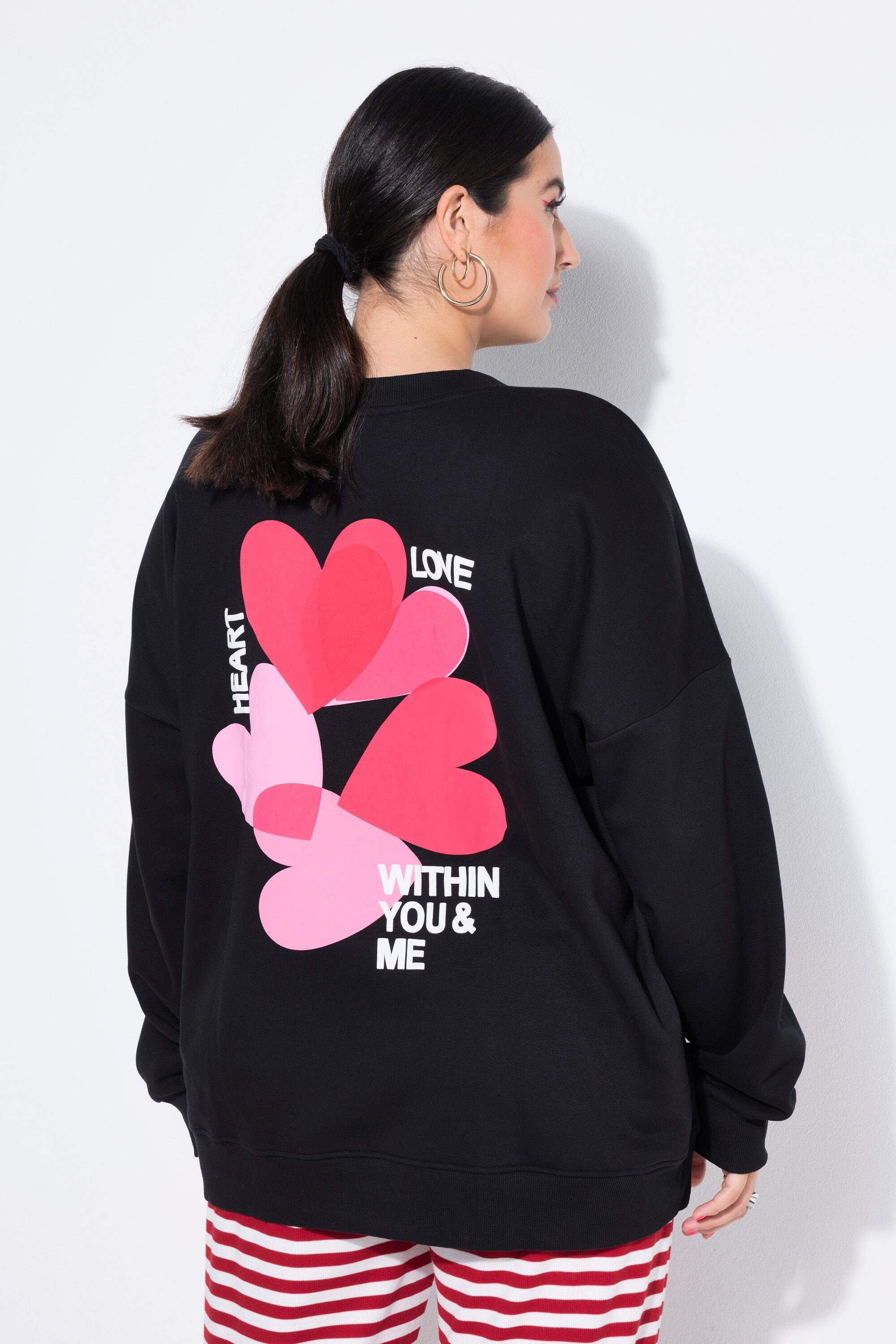 Studio Untold Sweatshirt Sweatshirt oversized Color-Hearts auf dem Rücken günstig online kaufen