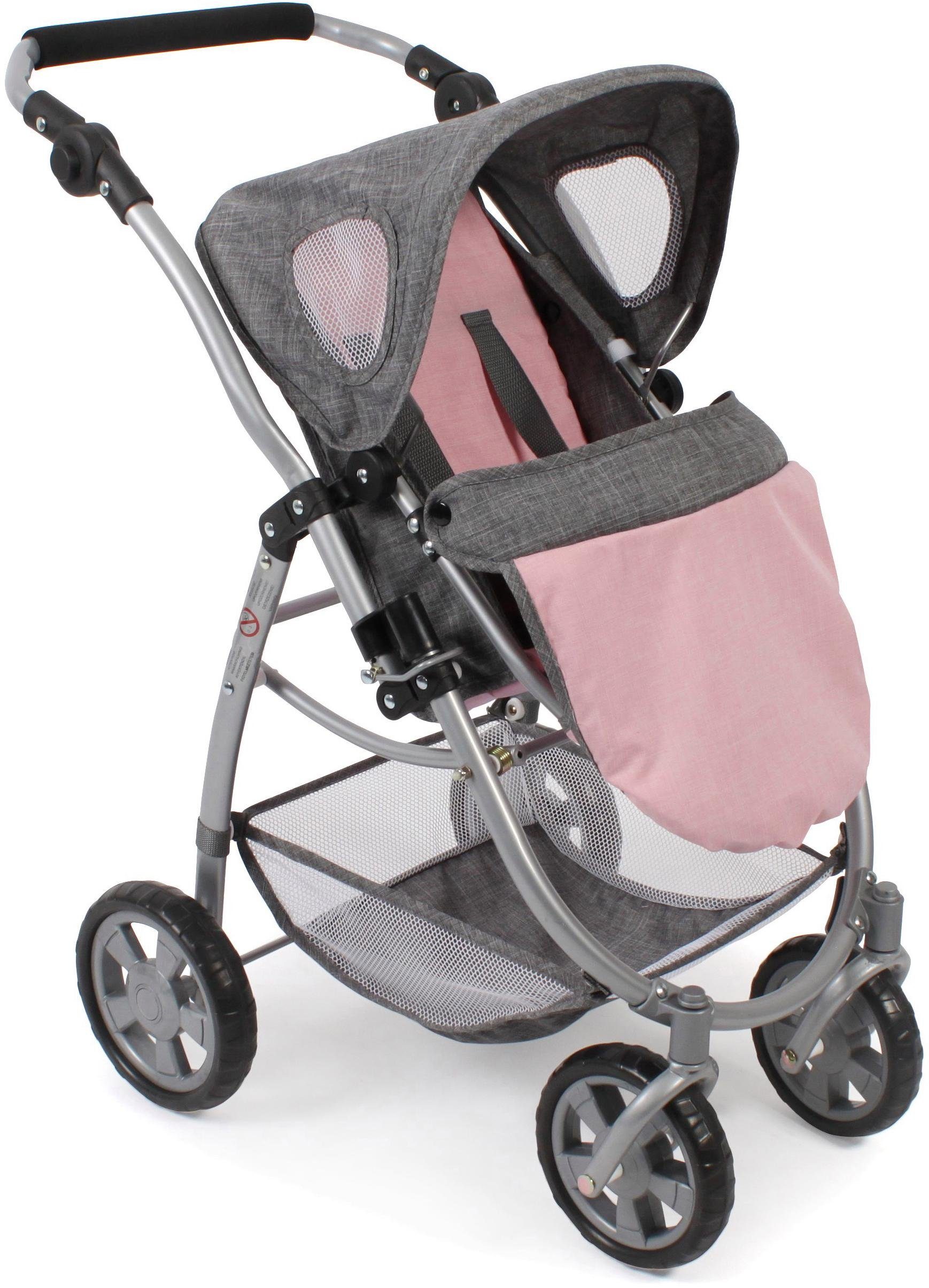 CHIC2000 Kombi-Puppenwagen Emotion All In 3in1, Grau-Rosa, inkl. Babywanne, günstig online kaufen
