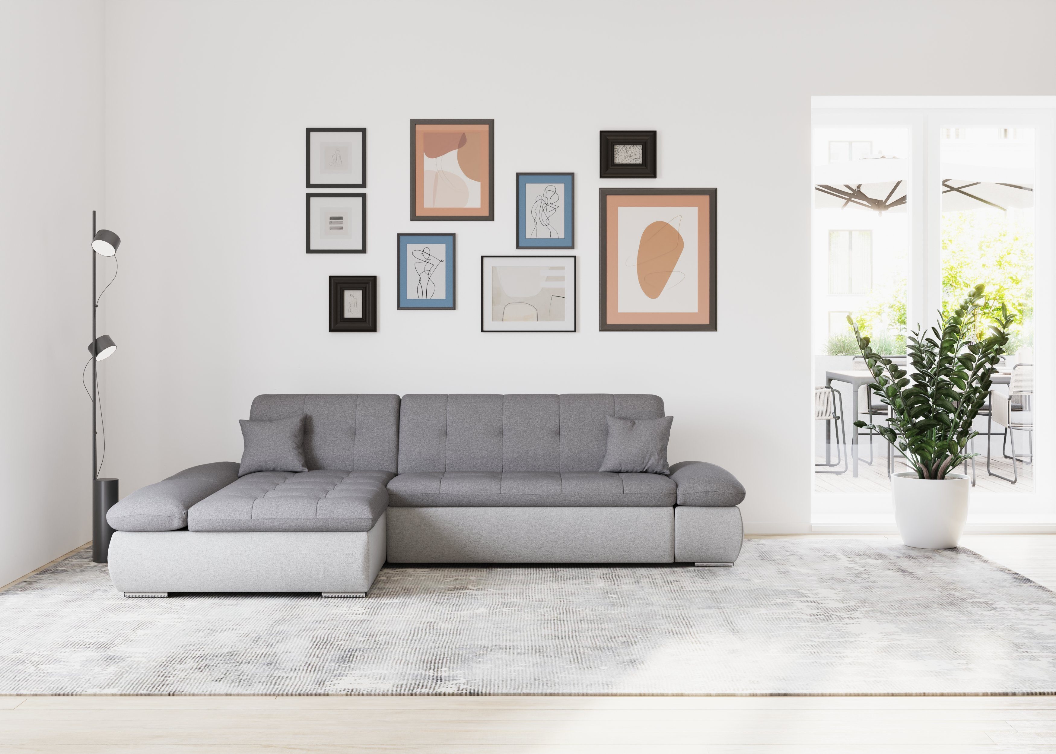 DOMO collection Ecksofa "Moric, L-Form, XXL-Sofa - Breite 300cm", wahlweise günstig online kaufen