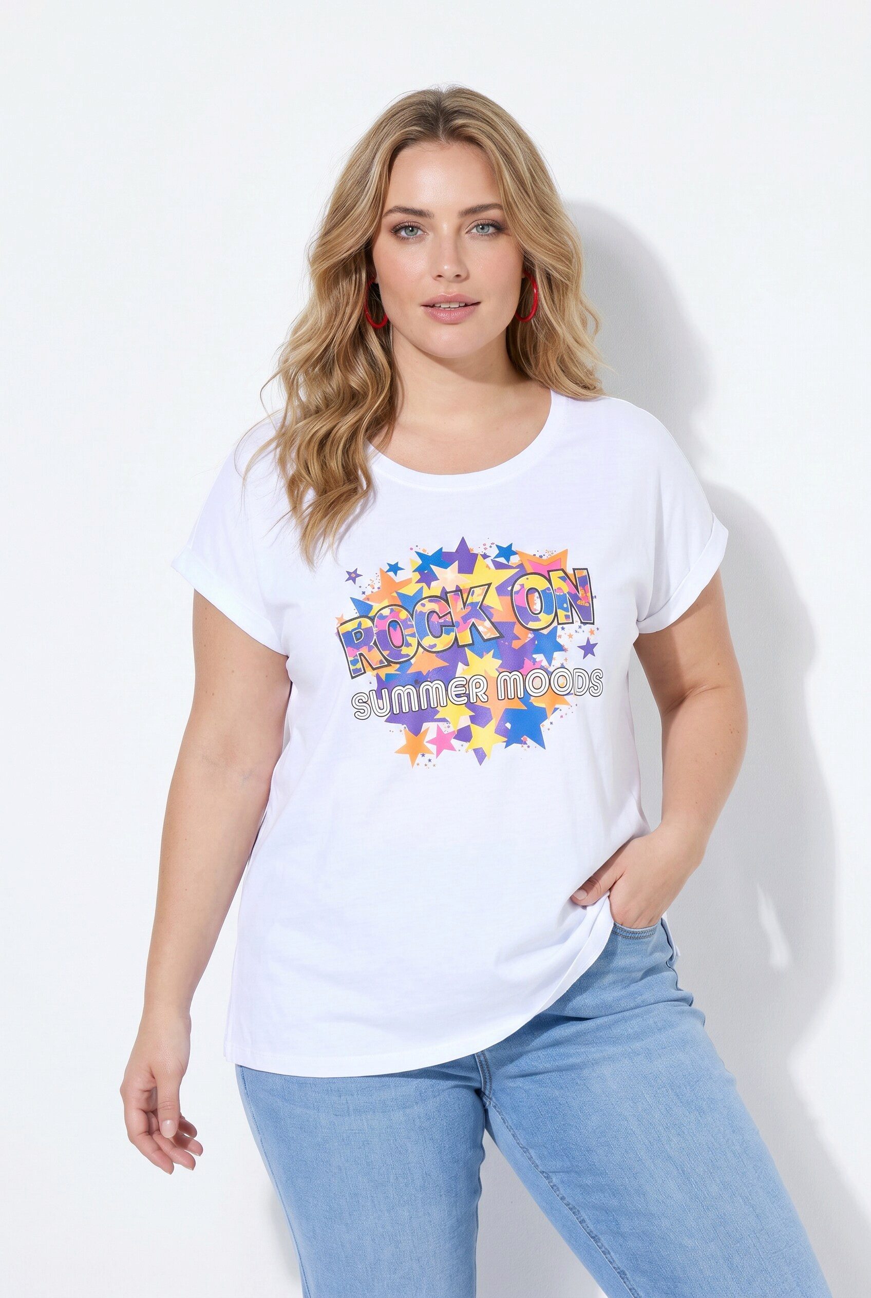 Angel of Style T-Shirt T-Shirt Komfort Fit Sternen-Motiv Halbarm