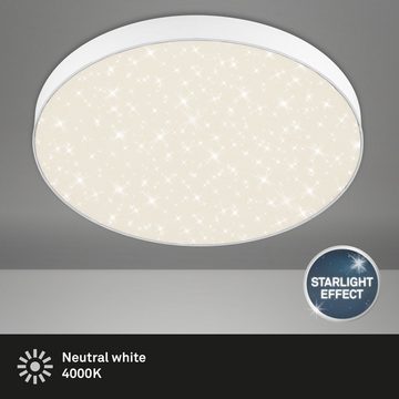 Briloner Leuchten LED-Sternenhimmel 7075-416, Sternenhimmel, rahmenlos, LED fest verbaut, Warmweiß, Deckenlampe, 38,7x3,6cm, Weiß, 24,5W, Wohnzimmer, Schlafzimmer, Küche