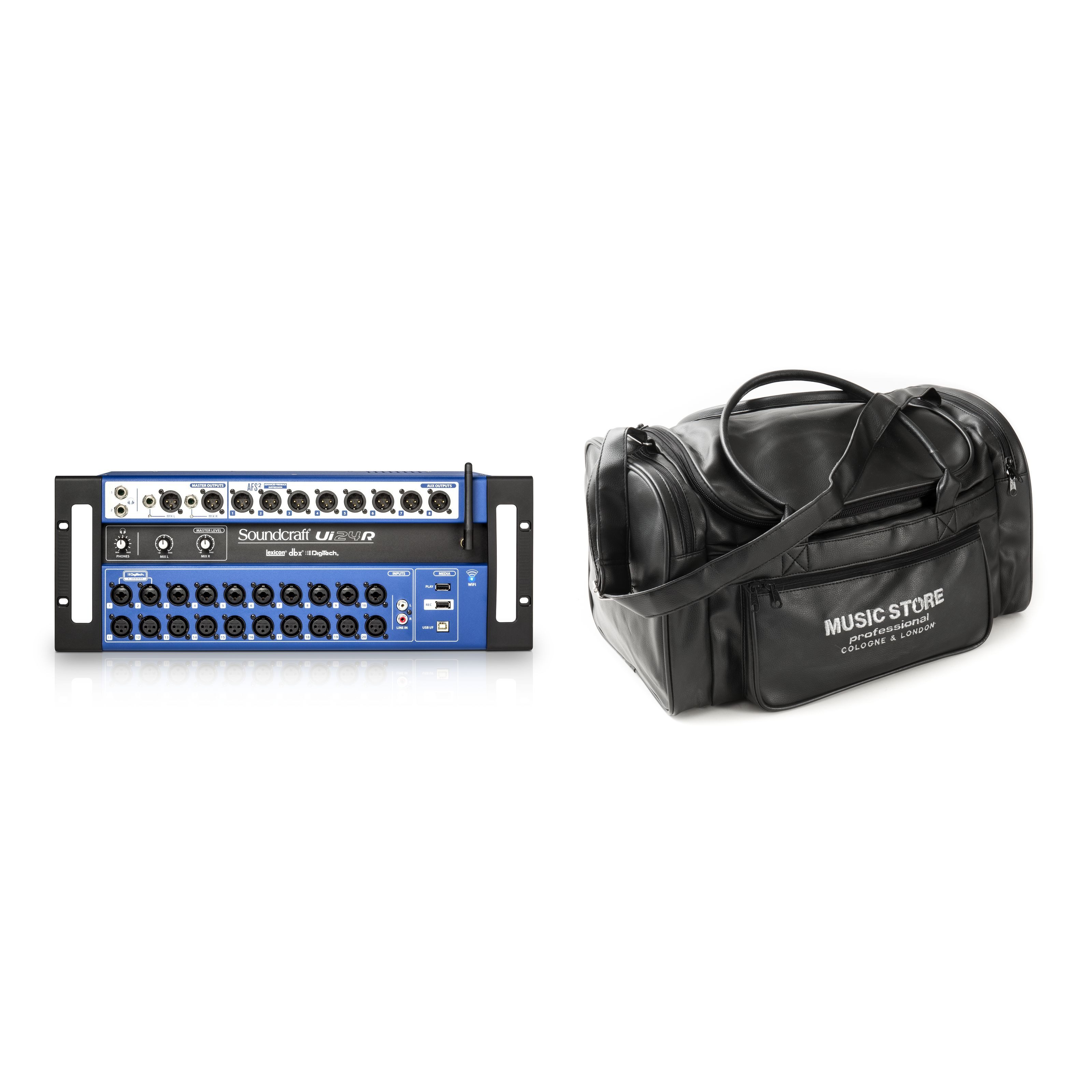 Soundcraft Mischpult, (PA Mischpulte, Mischpult Sets), Ui24R + Travelbag 1 - Mischpult Set