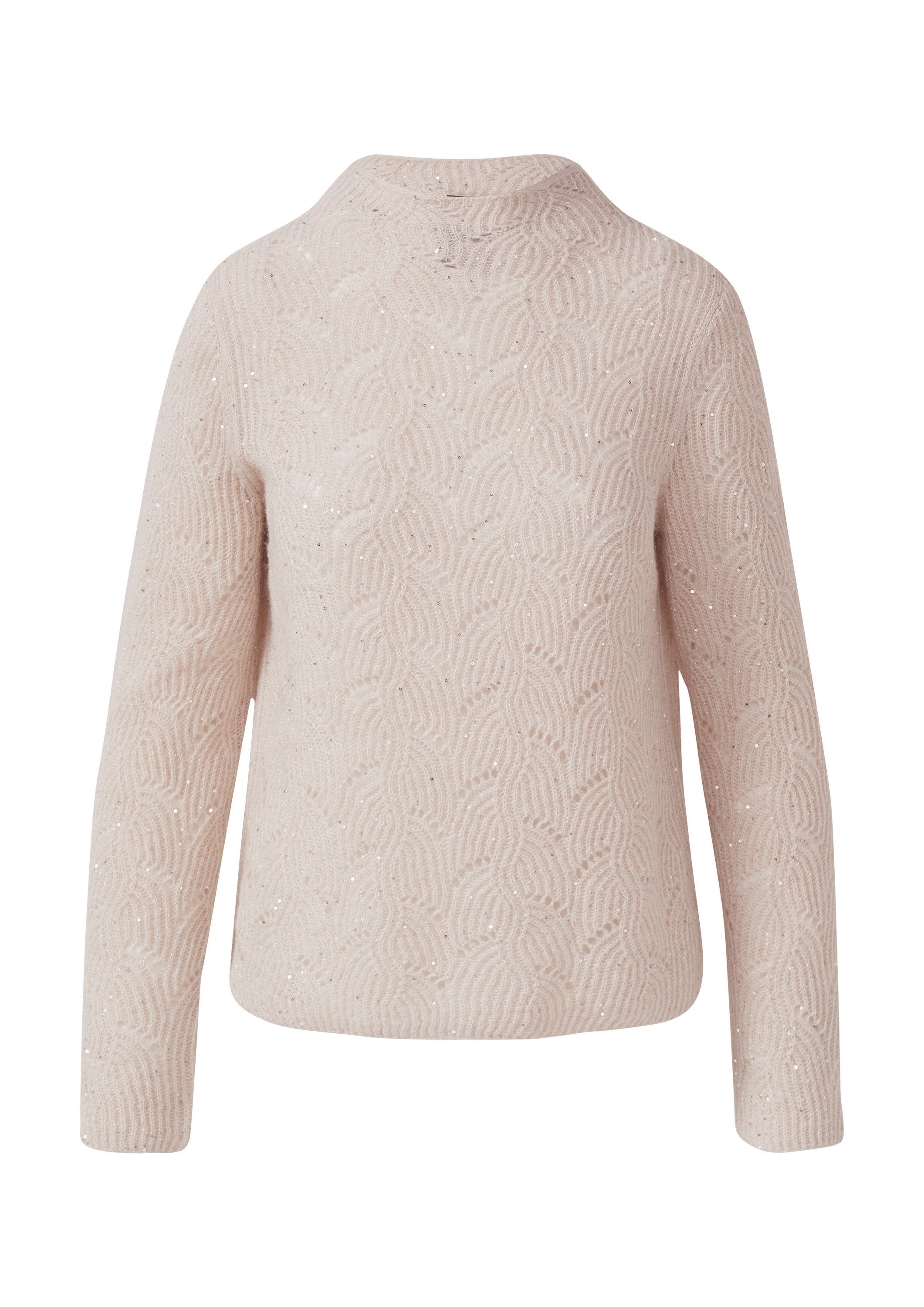 s.Oliver Longpullover Strickpullover Semitransparenter Pullover mit Ajourmu günstig online kaufen