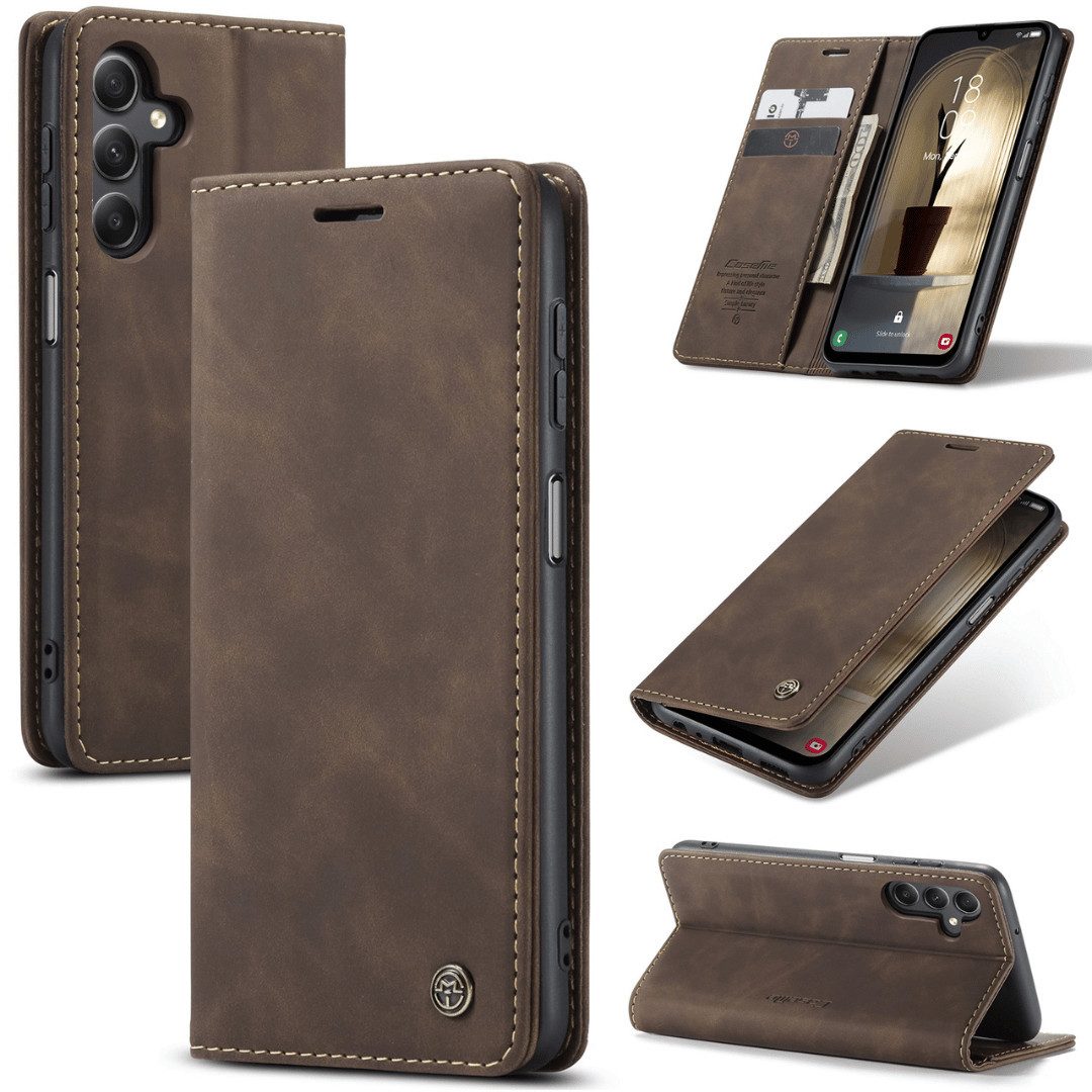 SmartUP Smartphone-Hülle für Samsung Galaxy A26 5G Klapphülle Fliphülle Tasche Case Cover Full 6,6 Zoll, Integrierte Standfunktion, zwei Kartenfächer
