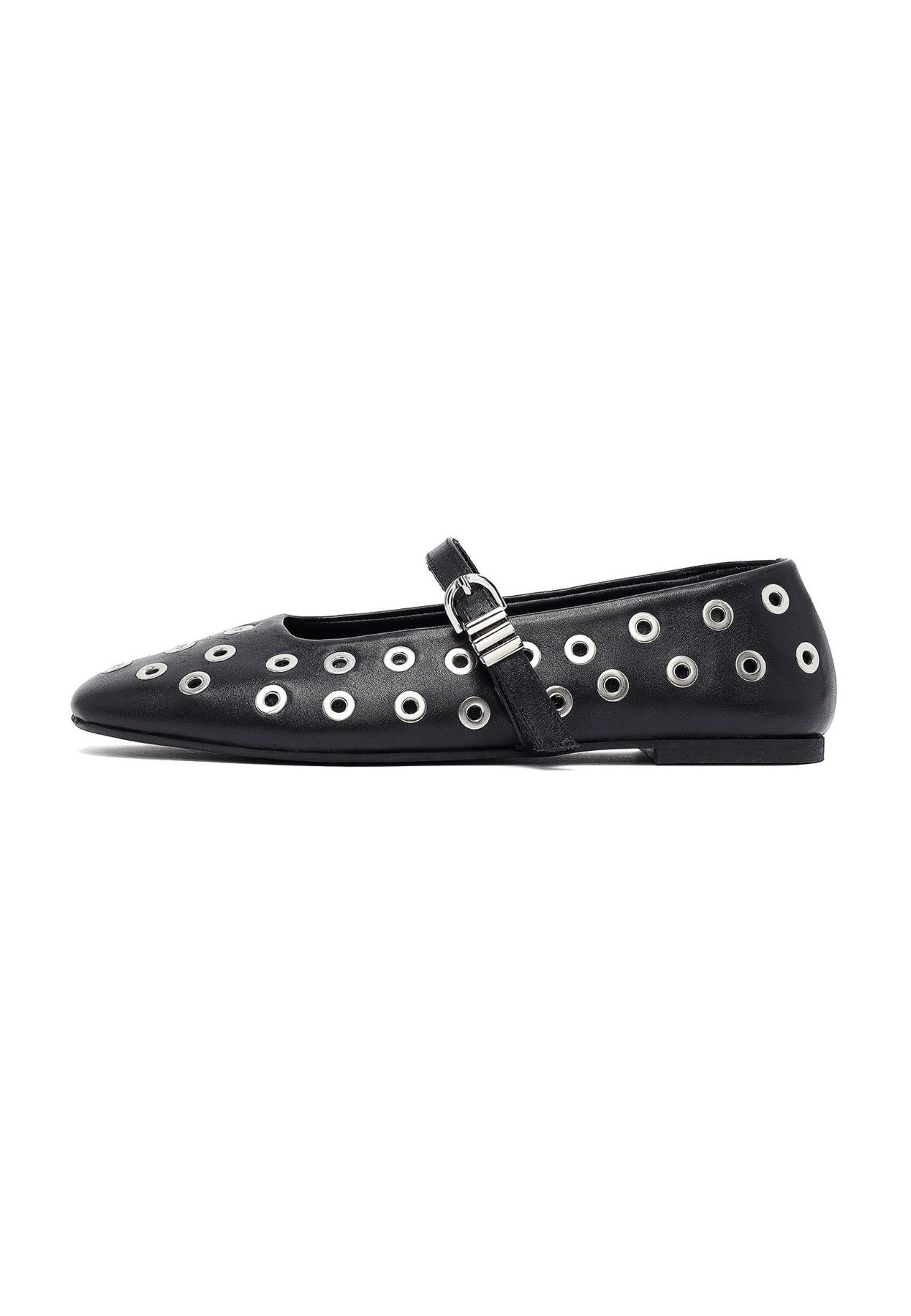 Derimod Ballerinas aus Leder Ballerina Lederfutter, TPU Sohle, Absatz 1 cm