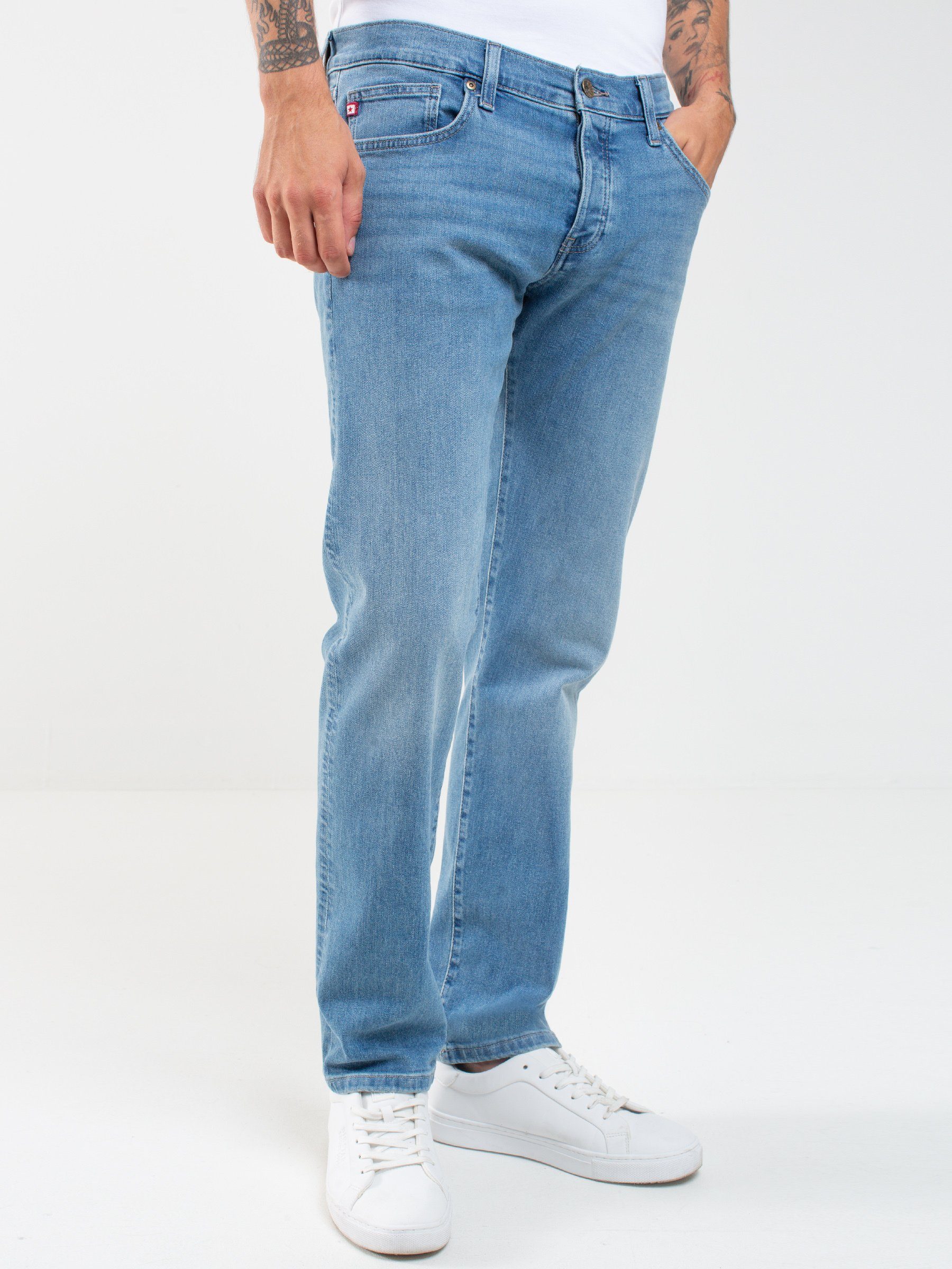 BIG STAR Straight-Jeans RONALD (1-tlg) aqua