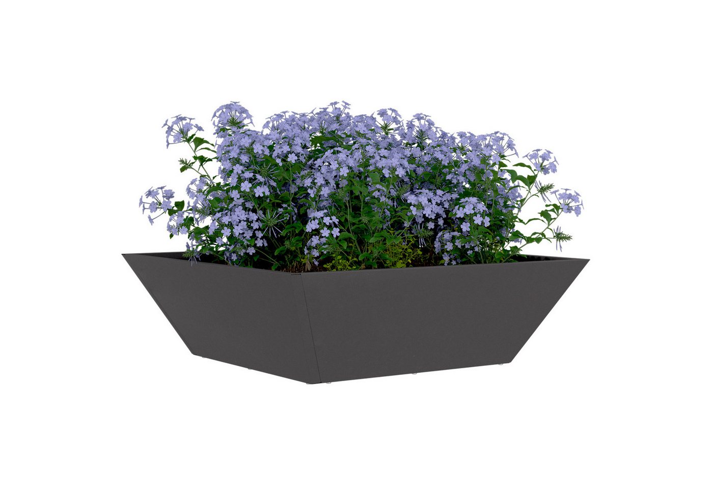 Thumbnail - vidaXL Blumentopf Set aus schwarzen Kunststoffpflanzern 50 x 50 x 15 cm (1 St)