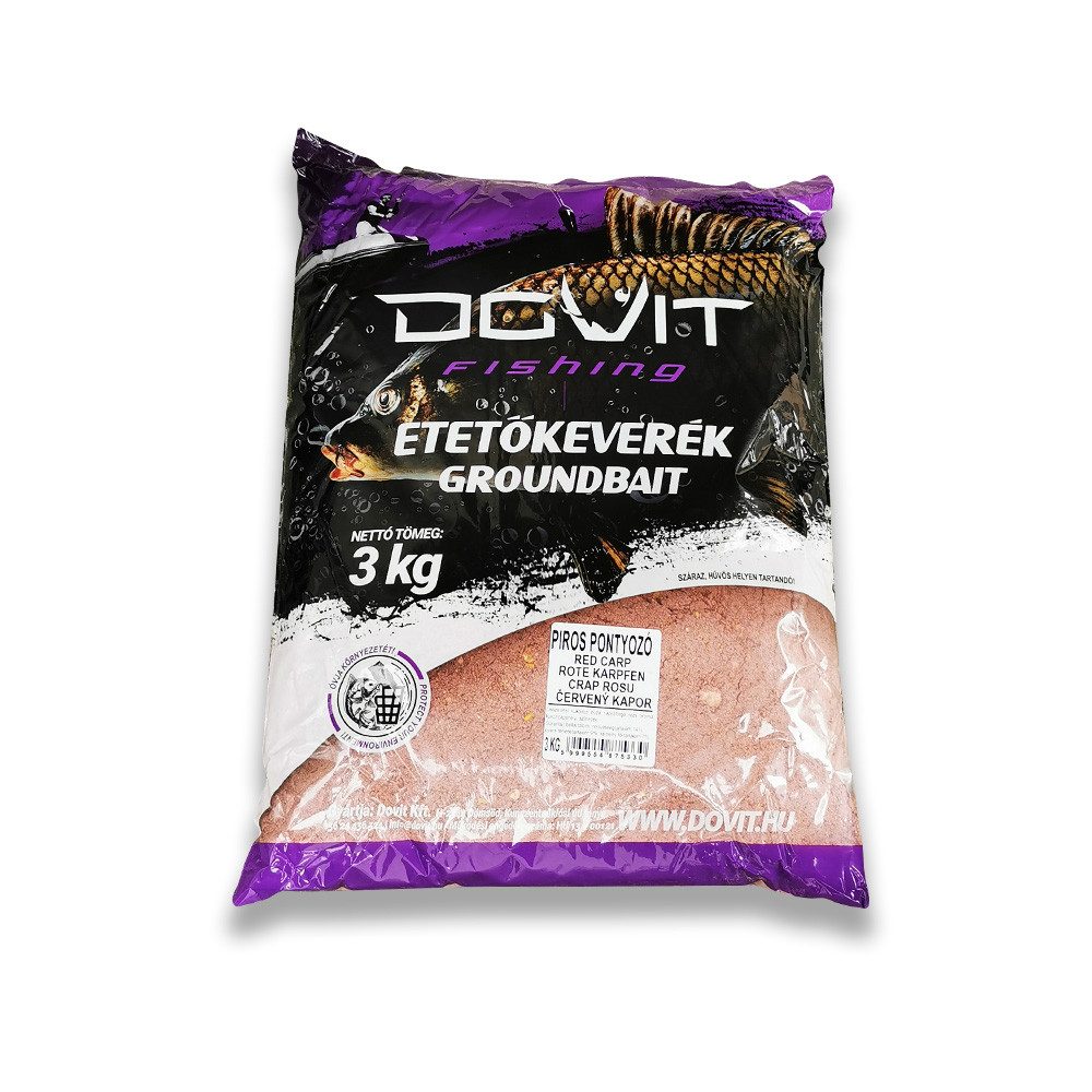 DOVIT FISHING Kunstköder 3kg Grundfutter Red Carp/Roter Karpfen - Karpfenfutter Lock Feeder