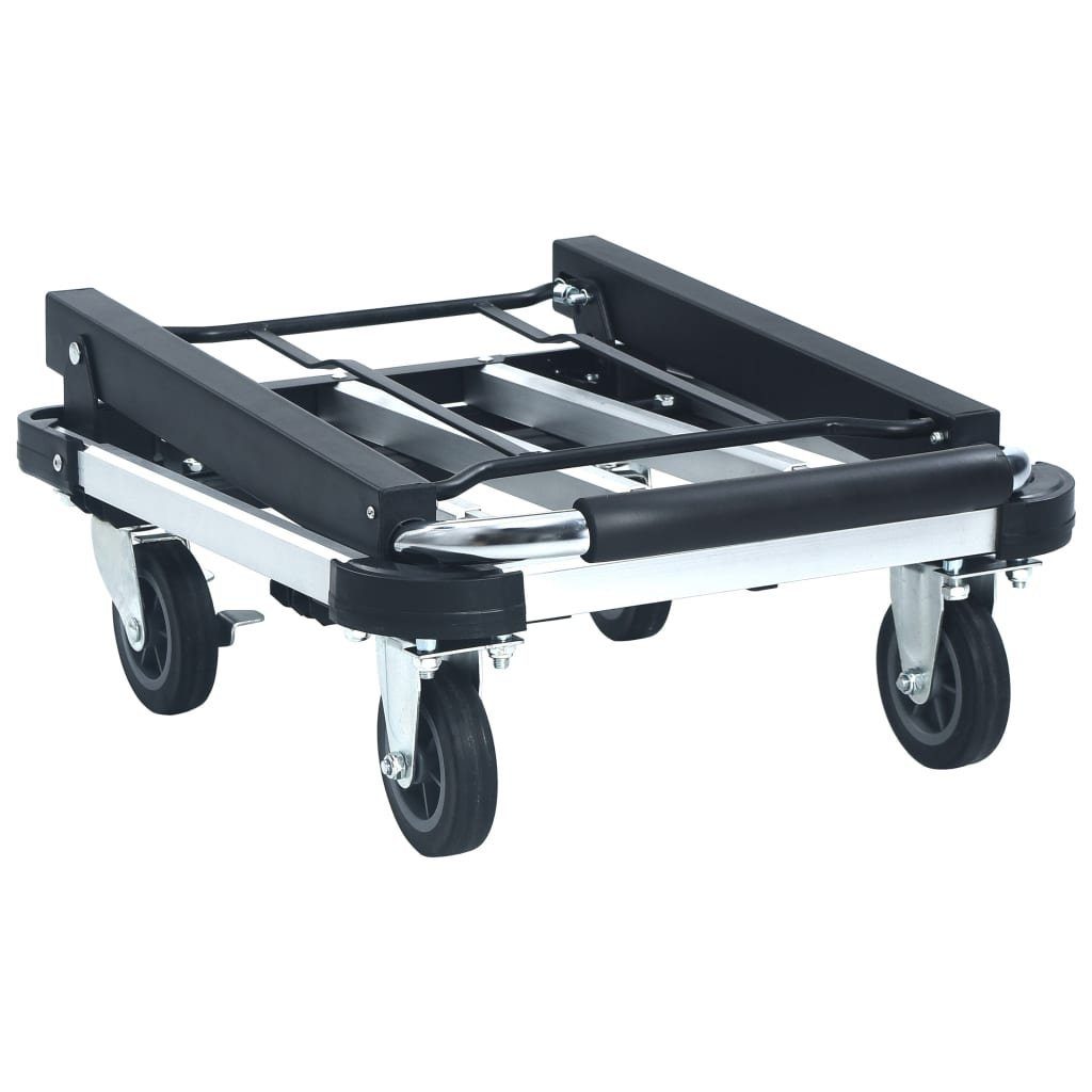 vidaXL Bollerwagen Transportwagen Klappbar 150 kg Aluminium Silbern