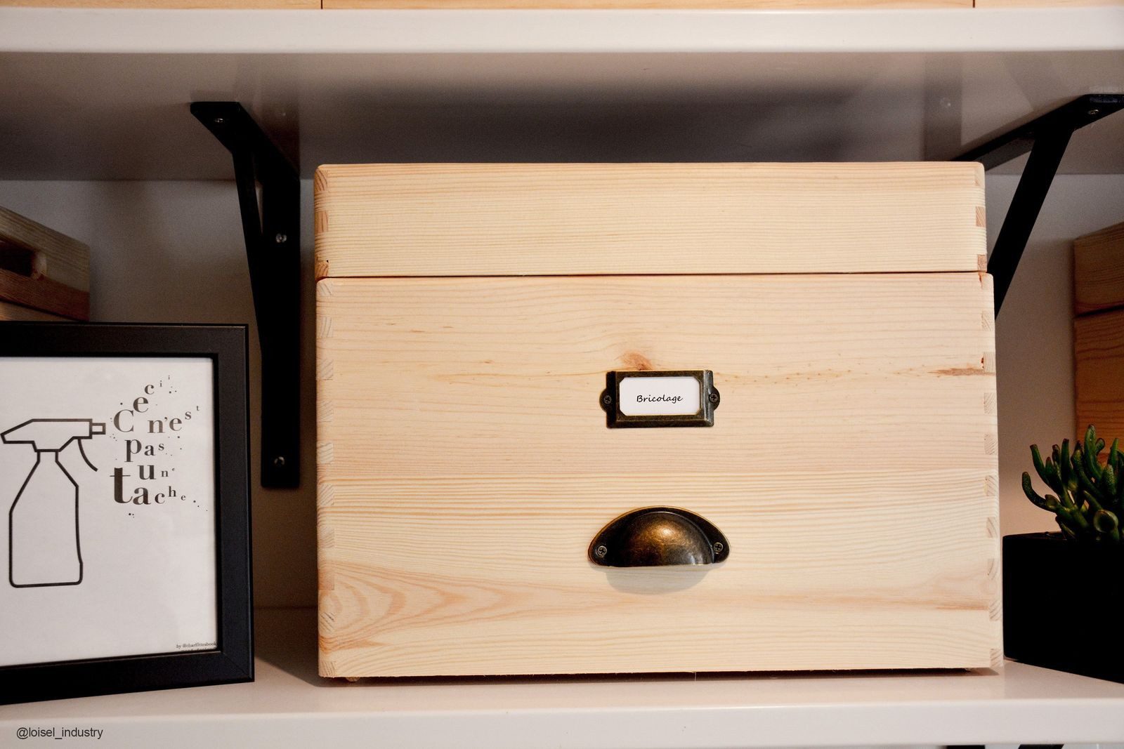 Astigarraga Kit Line Holzkiste Nova Holzkiste Aufbewahrungsbox Organizer Kiste, mit Deckel, praktisch und dekorativ – Bild 3 von 5