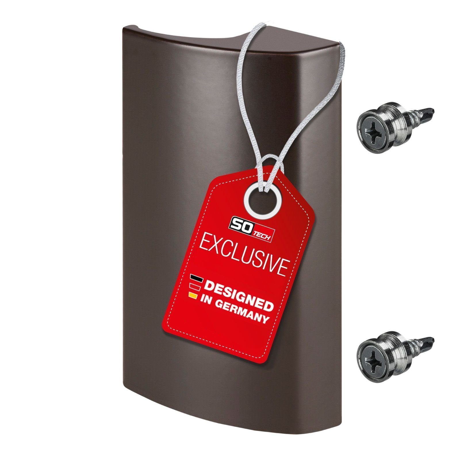 SO-TECH® Türgriff Balkontürgriff SEJA II für Terrassentür Ziehgriff Aluminium, braun - 85 x 40 x 20 mm