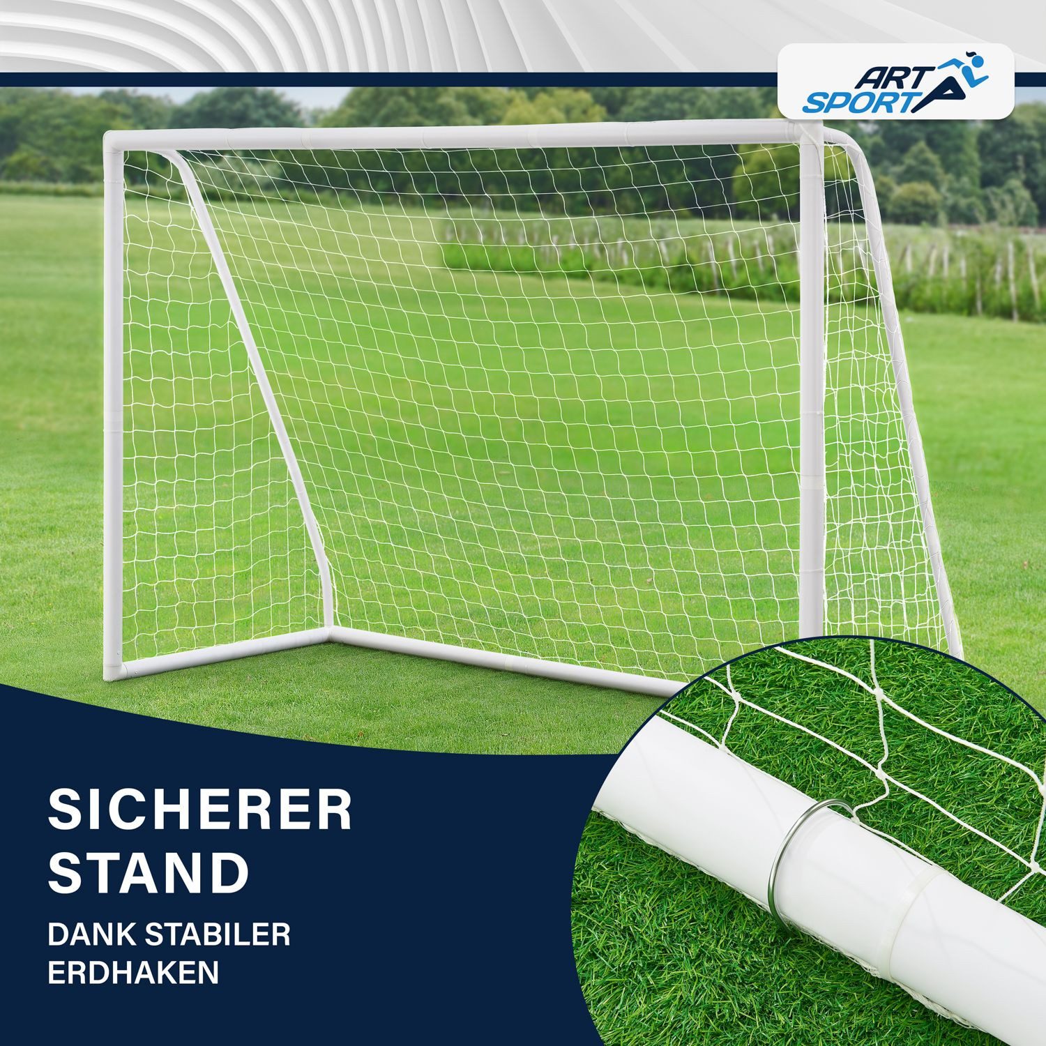 ArtSport Fußballtor Fußballtor, Mit Klicksystem inklusive Netz & Tragetasche