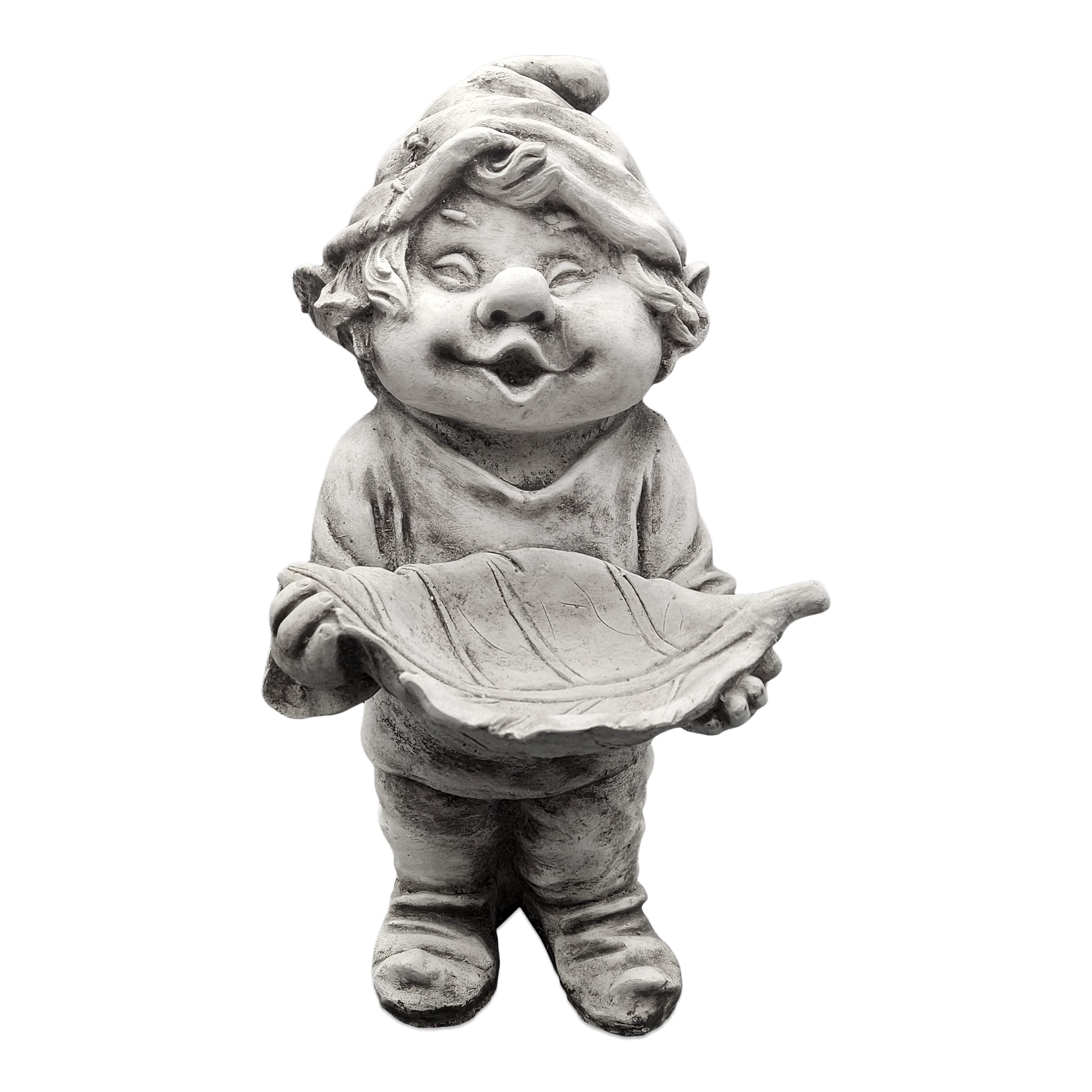 gartendekoparadies.de Gartenfigur Gnom Gartenfreund, Steinfigur, H. 33 cm, 5 kg, Frostsicher