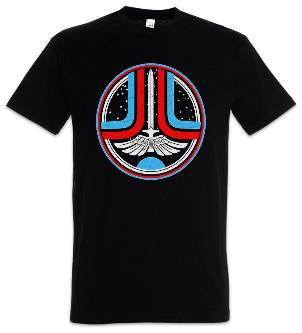 Urban Backwoods Print-Shirt Starfighter Logo Herren T-Shirt The Last Movie Sci-Fi Film Star (1-tlg) Fighter Science Fiction 1984