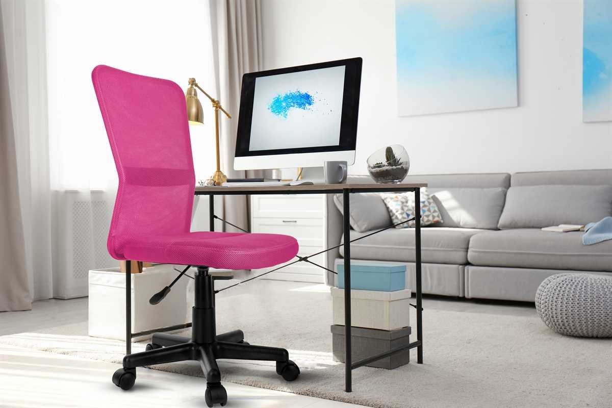 SGS-geprüft Drehstuhl TRESKO höhenverstellbar, Lift Drehstuhl Bürostuhl Schreibtischstuhl Pink stufenlos