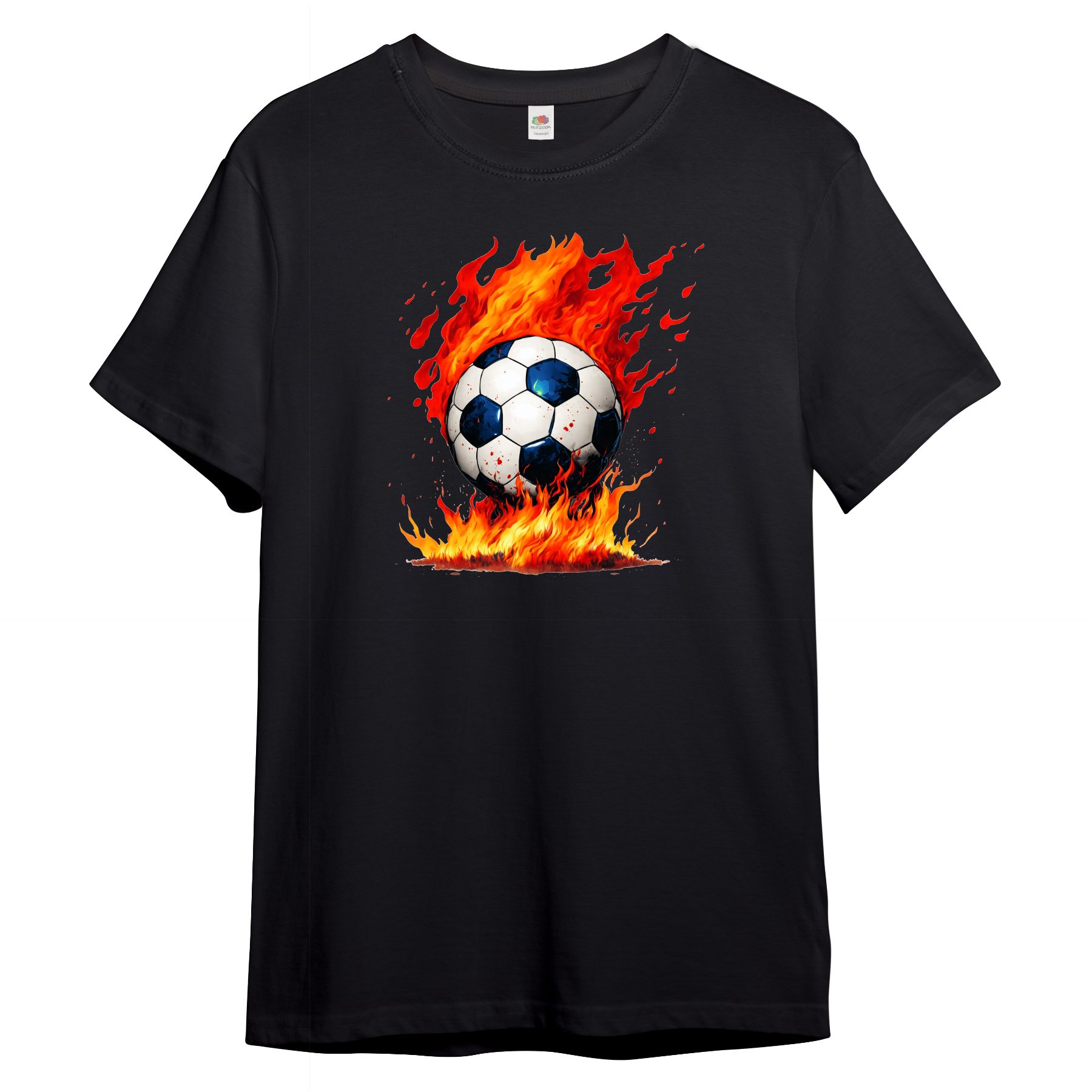 PAULGOS T-Shirt Kinder T-Shirt, Brennender Fußball