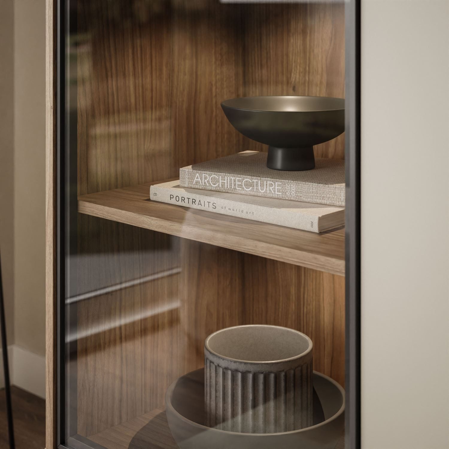 Lookway Kommode ISA 3D Sideboard mit drei Türen und LED-Beleuchtung, 151x90x40 cm – Bild 5 von 5