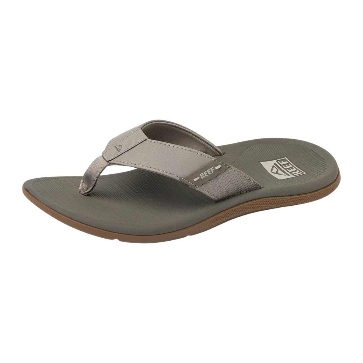 Reef Zehensandalen Santa Ana grau/braun Herren Badeschuh