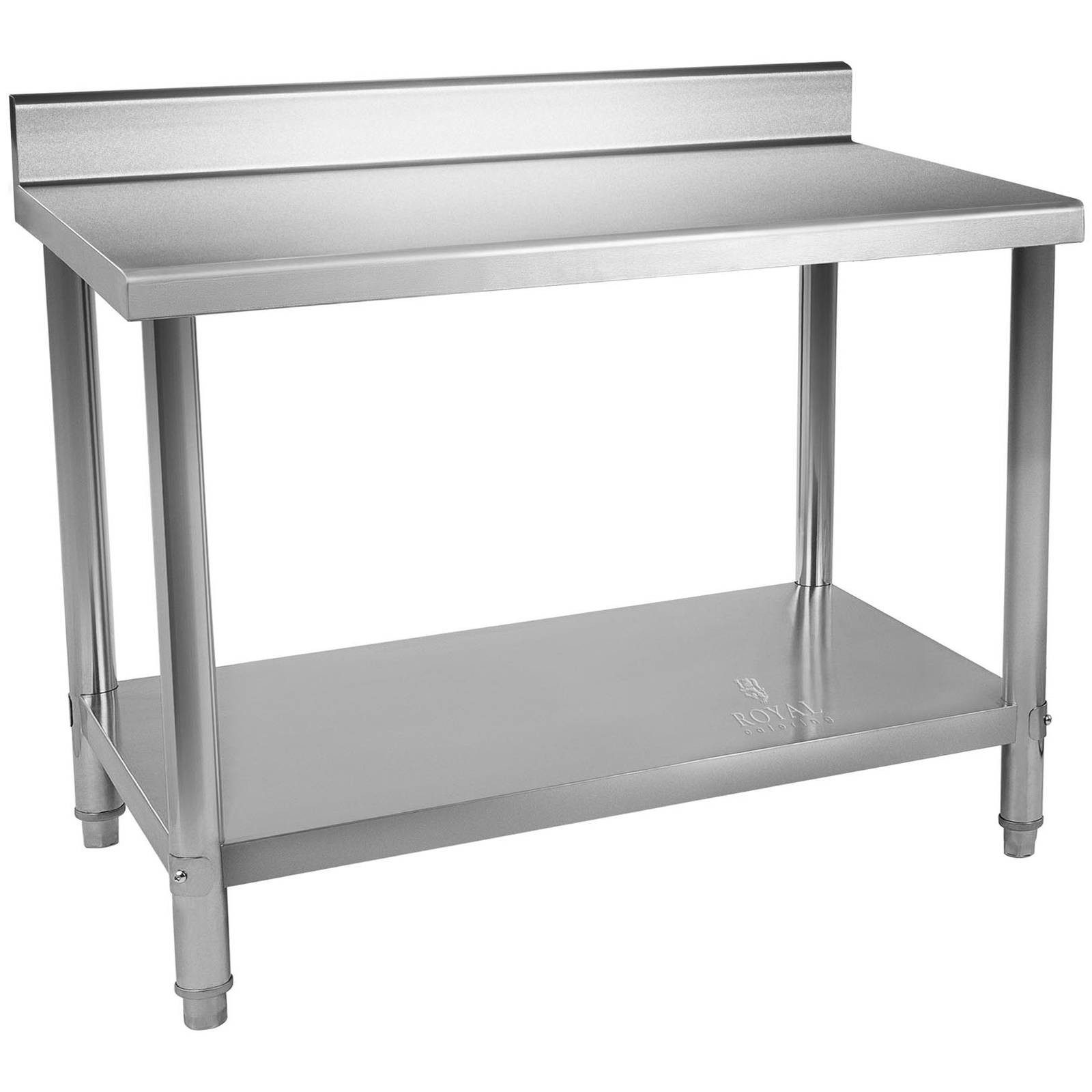 Royal Catering Arbeitstisch 120 x 60 cm Edelstahl Gastro Tisch Edelstahltis günstig online kaufen