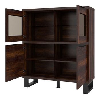 Helvetia Highboard Halle (1 St), 120cm Wallace Eiche schwarz