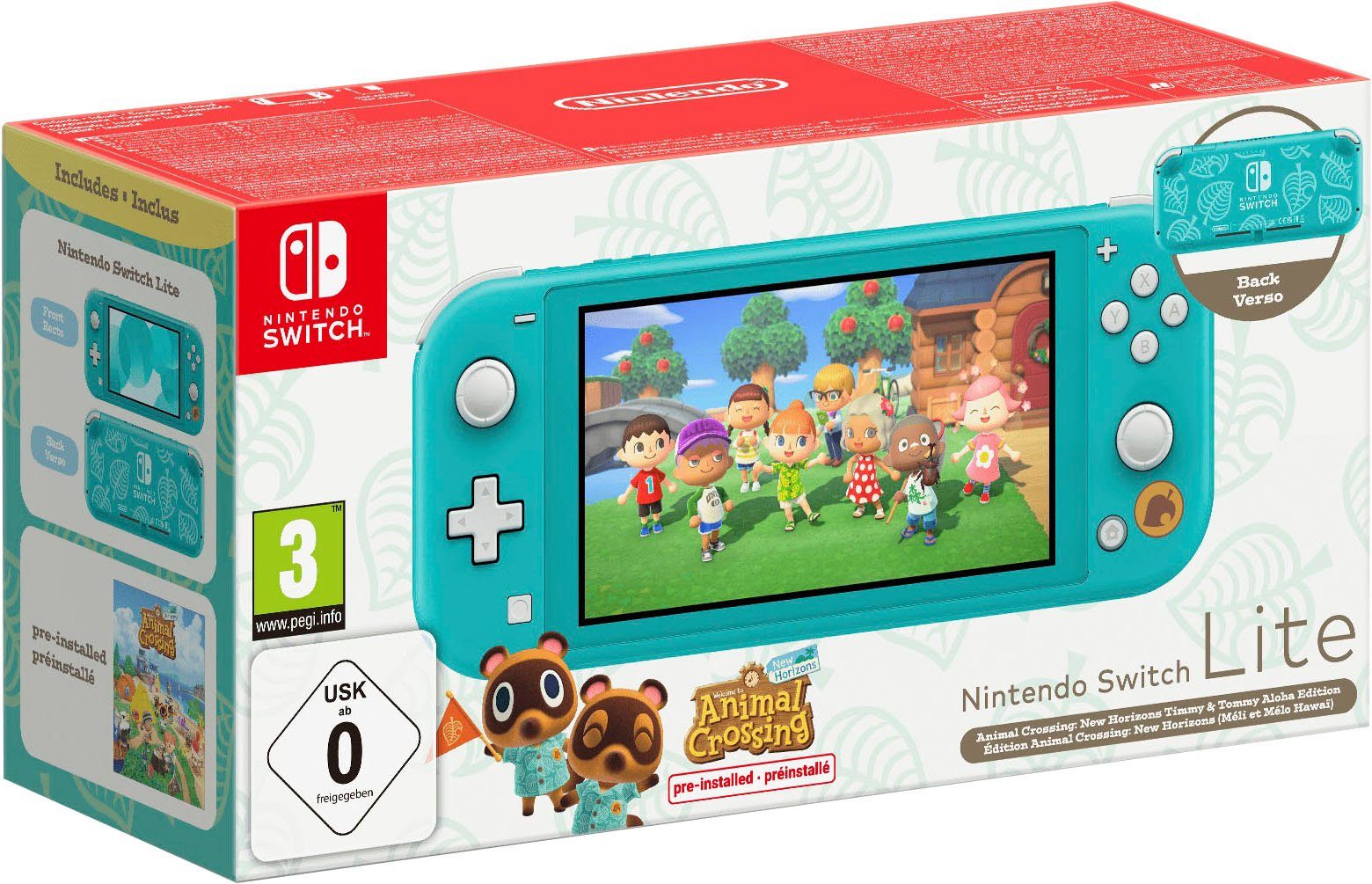 Nintendo Switch Lite Animal Crossing: New Horizons Timmy & Tommy Edition