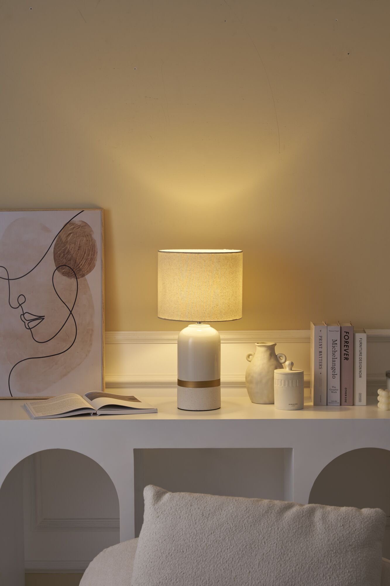 Pauleen Tischleuchte Glowing Soul max20W Weiß/Beige günstig online kaufen