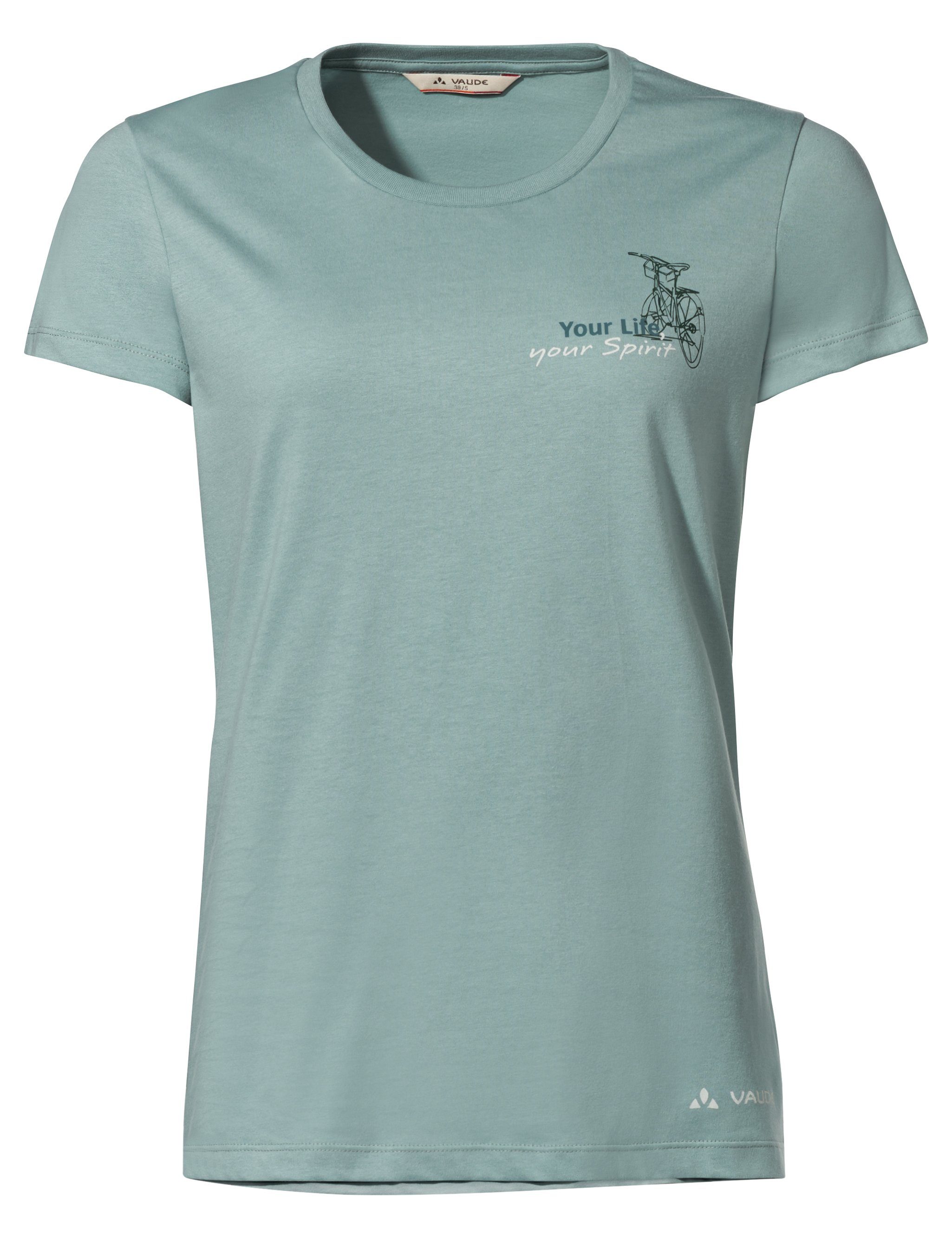 Grüner leaf T-Shirt (1-tlg) Women's Spirit frozen T-Shirt Knopf VAUDE