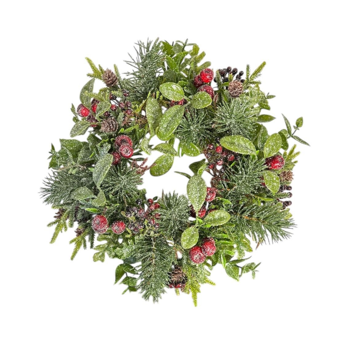 formano Adventskranz Adventskranz / Türkranz mit Kerzenkranz (32 cm und 26 cm), gefrostet