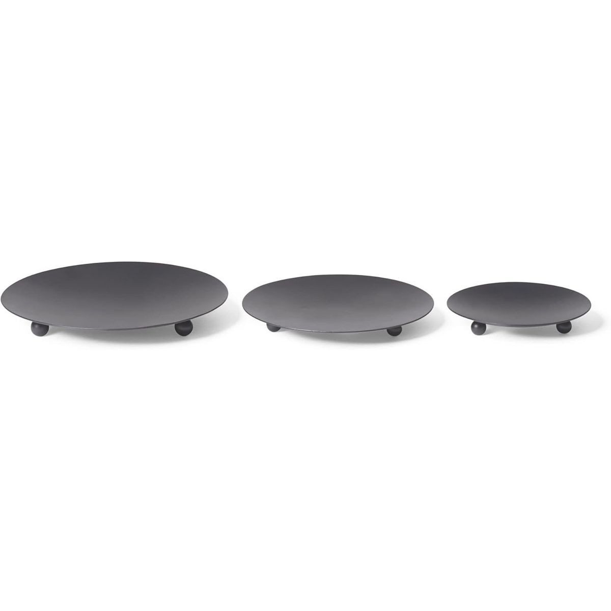 Novaliv Kerzenständer 20513-6x (6 St), 6X Kerzenständer 3 Füße SCHWARZ 7,5cm Kerzenteller Kerzenhalter Dekote – Bild 3 von 5