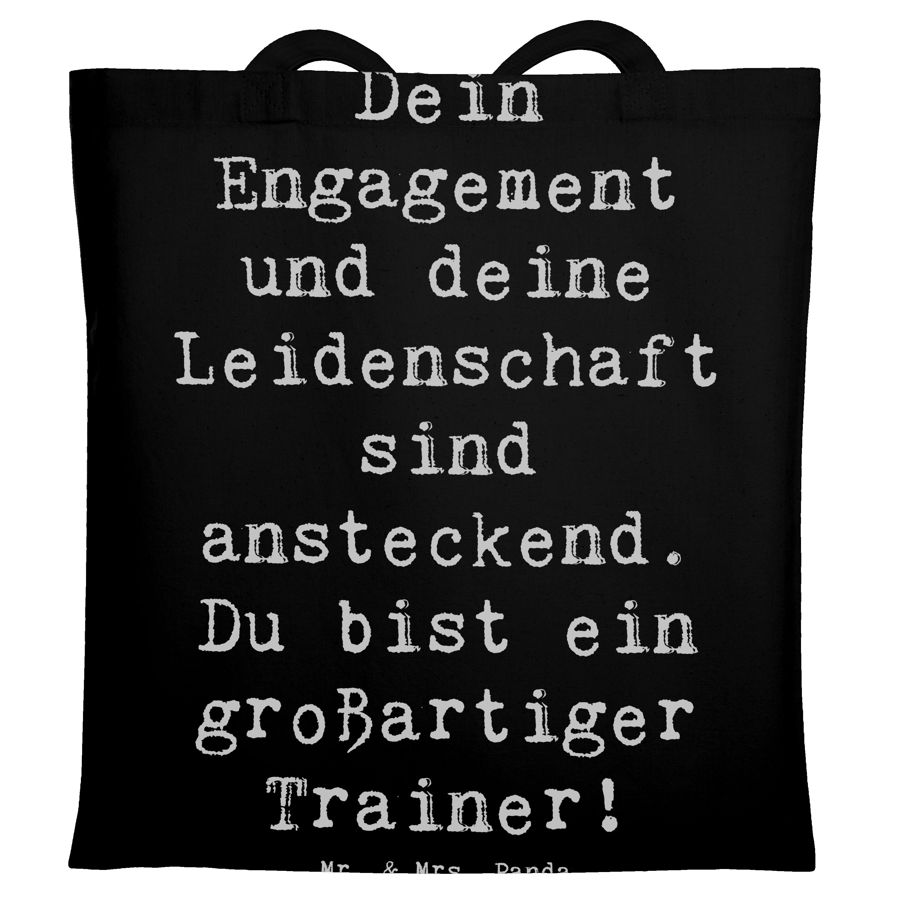 Tragetasche Großartiger Trainer - Schwarz - Geschenk, Engagement, Beutel, Dankesc