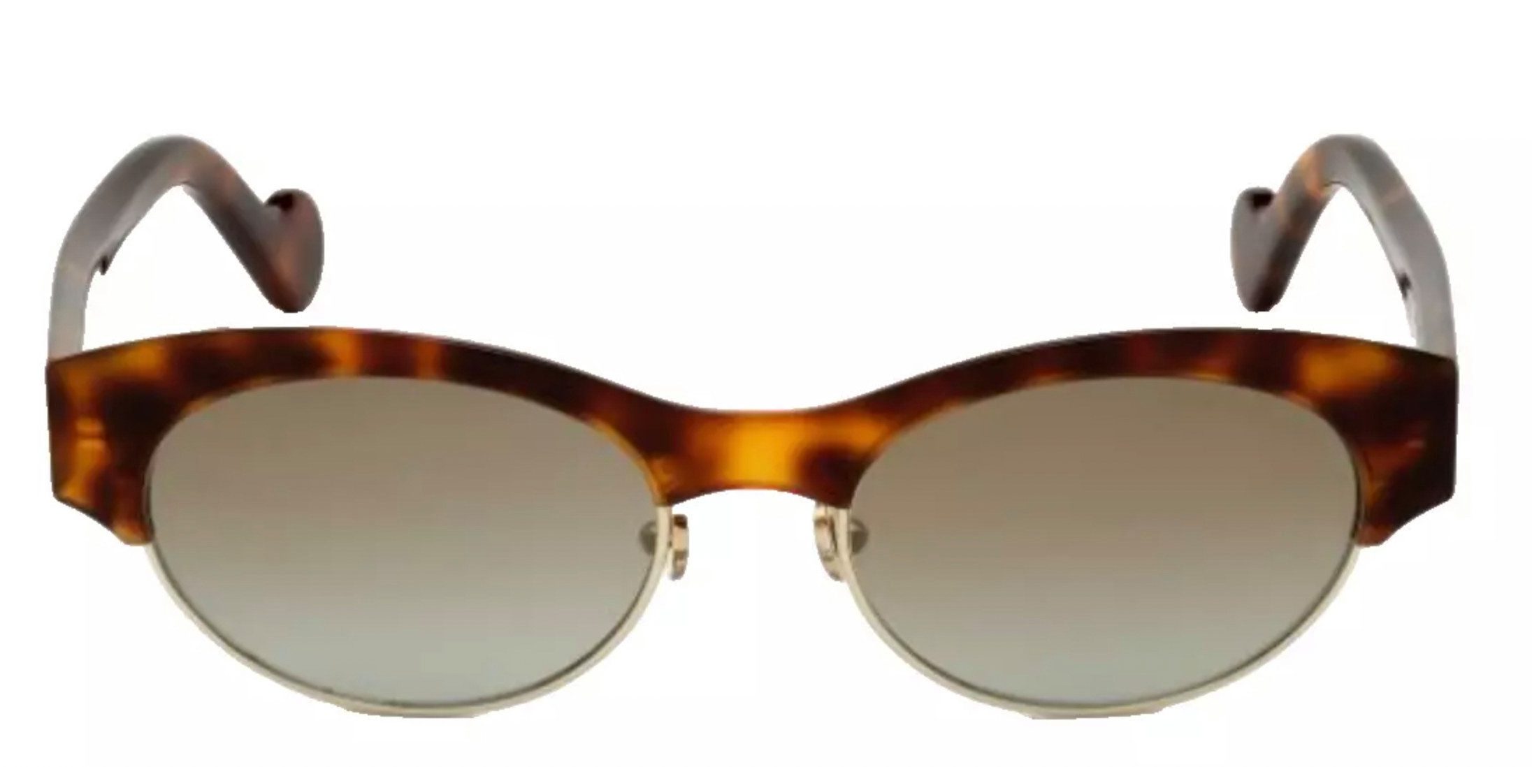 MONCLER Sonnenbrille Pantographiertes Acetat ML0124 Brille Havana wird geliefert mit einem Moncler-Etui im "Pufferjacke"